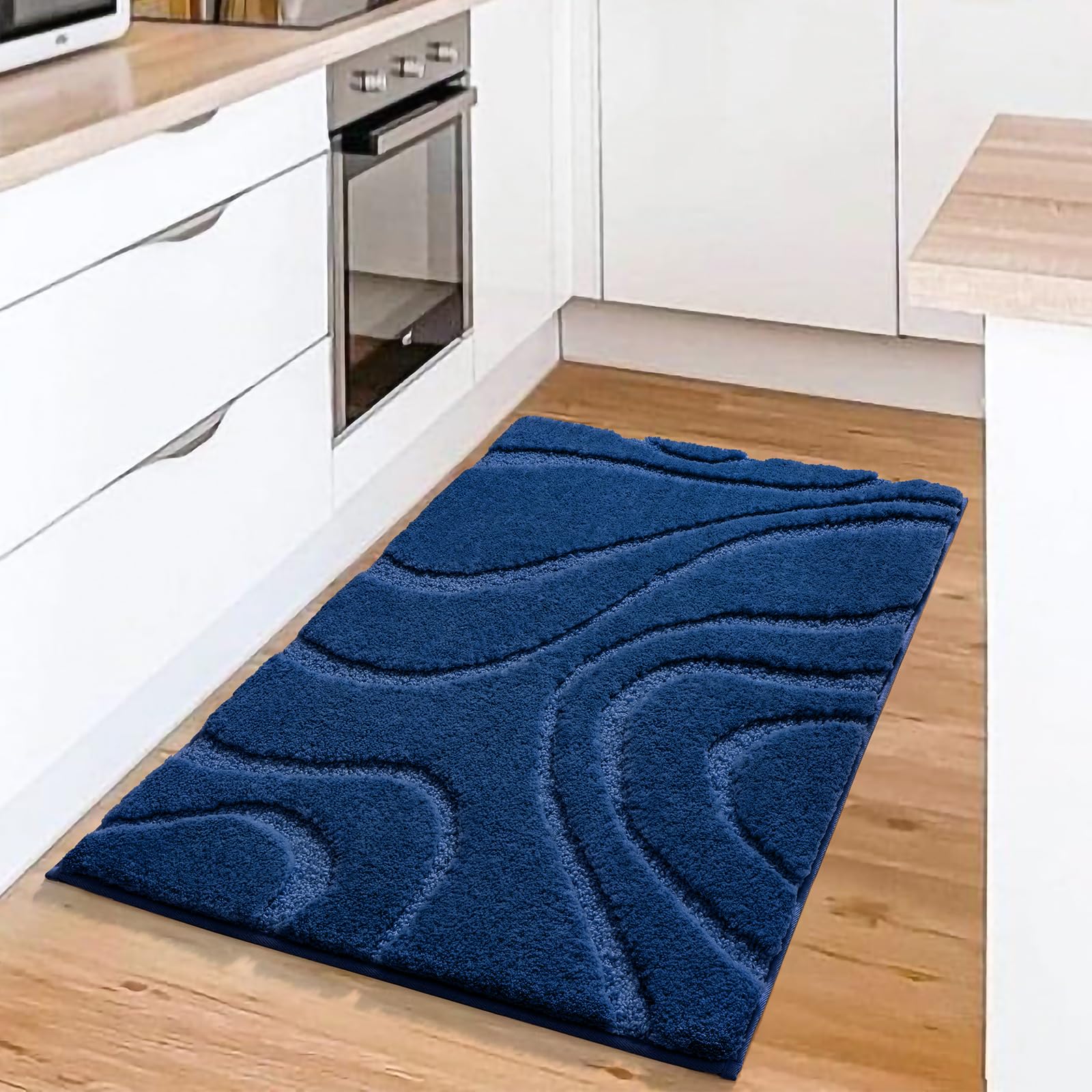 Dexde Bathroom Rugs Mat, Soft Plush Shaggy Microfiber Bath Rug, Non Slip Bath Mats For Bathroom Floor, Machine Washable Absorben