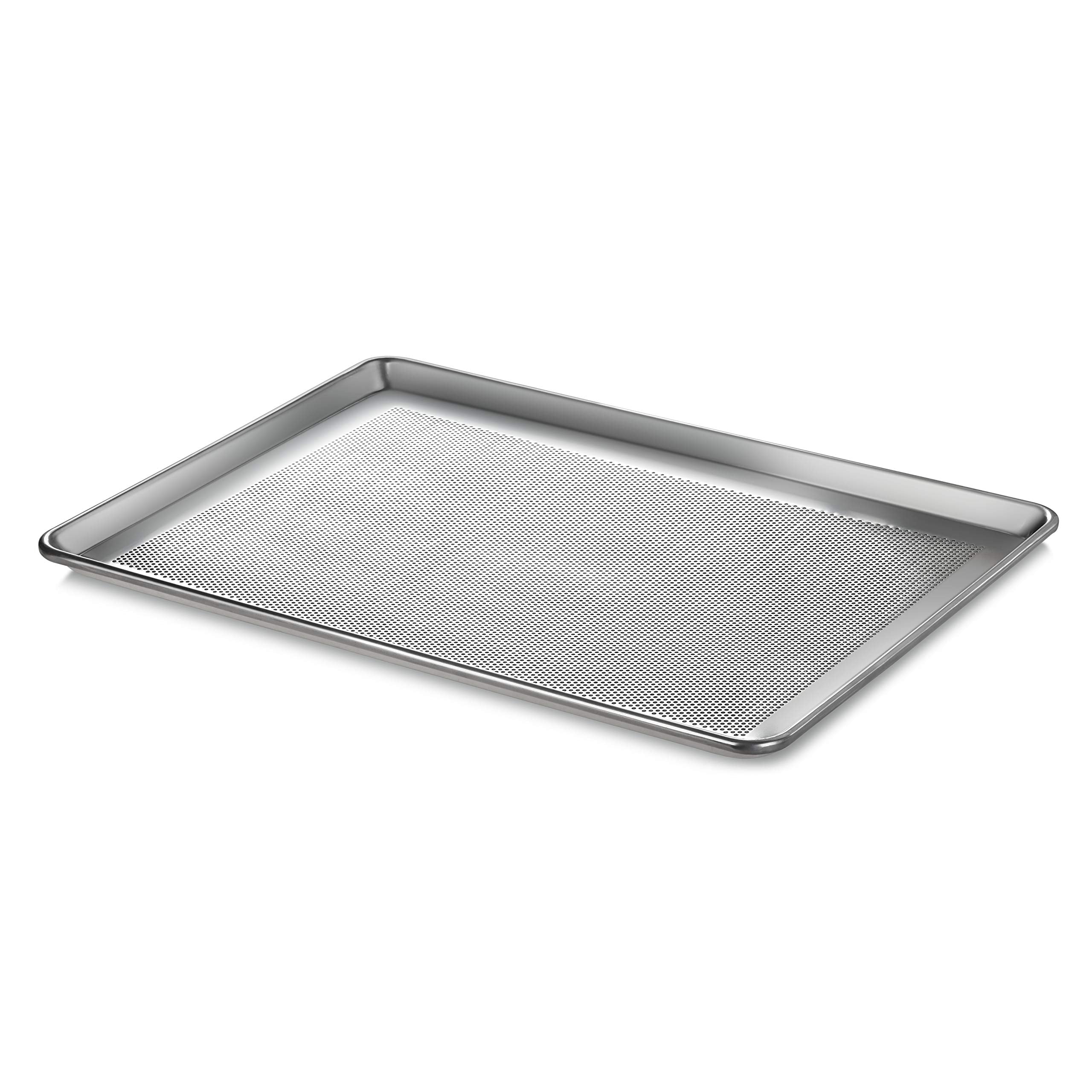 New Star Foodservice 36770 Commercial-Grade 18-Gauge Aluminum Sheet Pan/Bun Pan, Perforated 18'' L X 26'' W X 1'' H (Full Size)