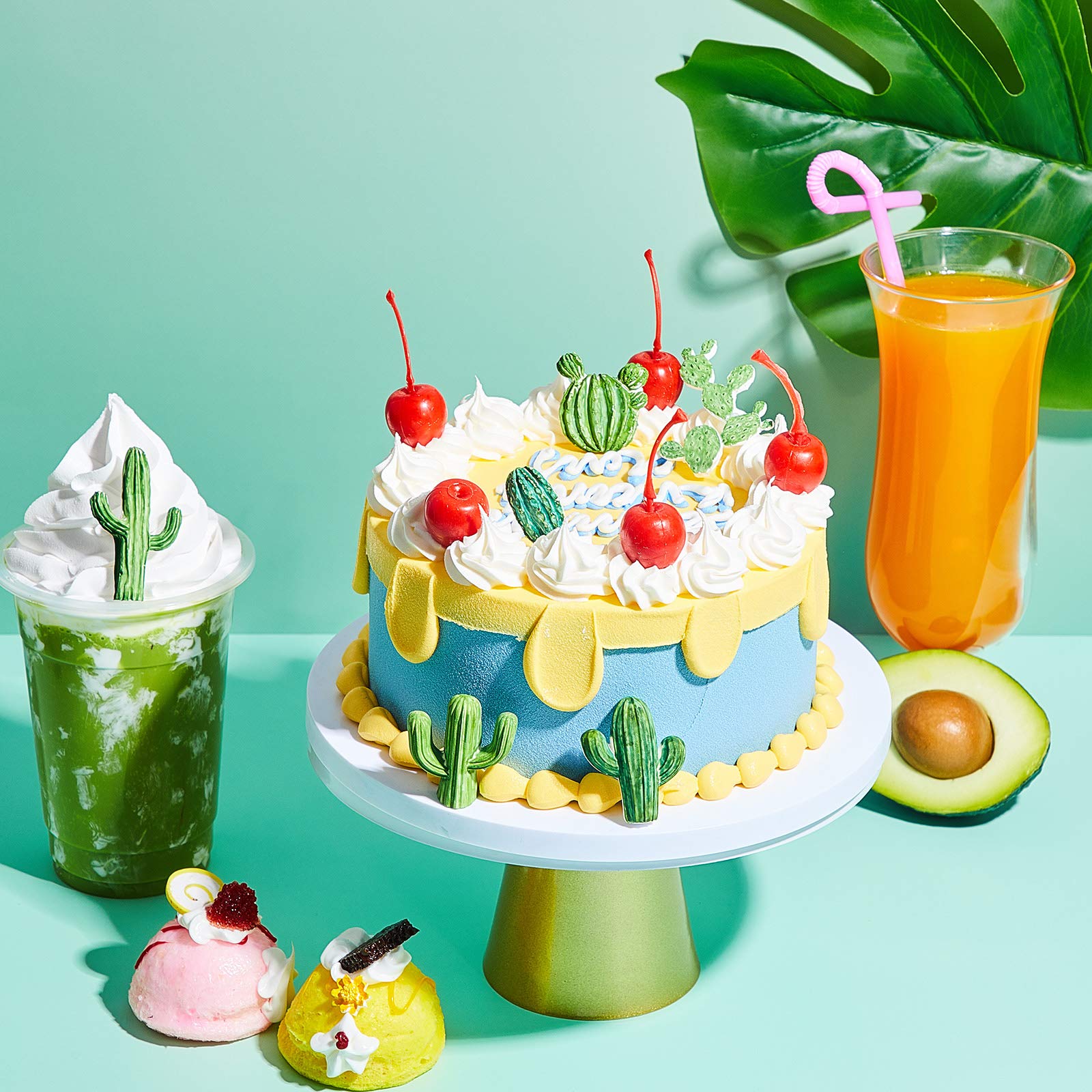3 Pieces Cactus Silicone Fondant Moulds Cacti Hawaiian Cake Moulds Set For Making Sugar Chocolate Candy Gum Paste Cupcake Cake D