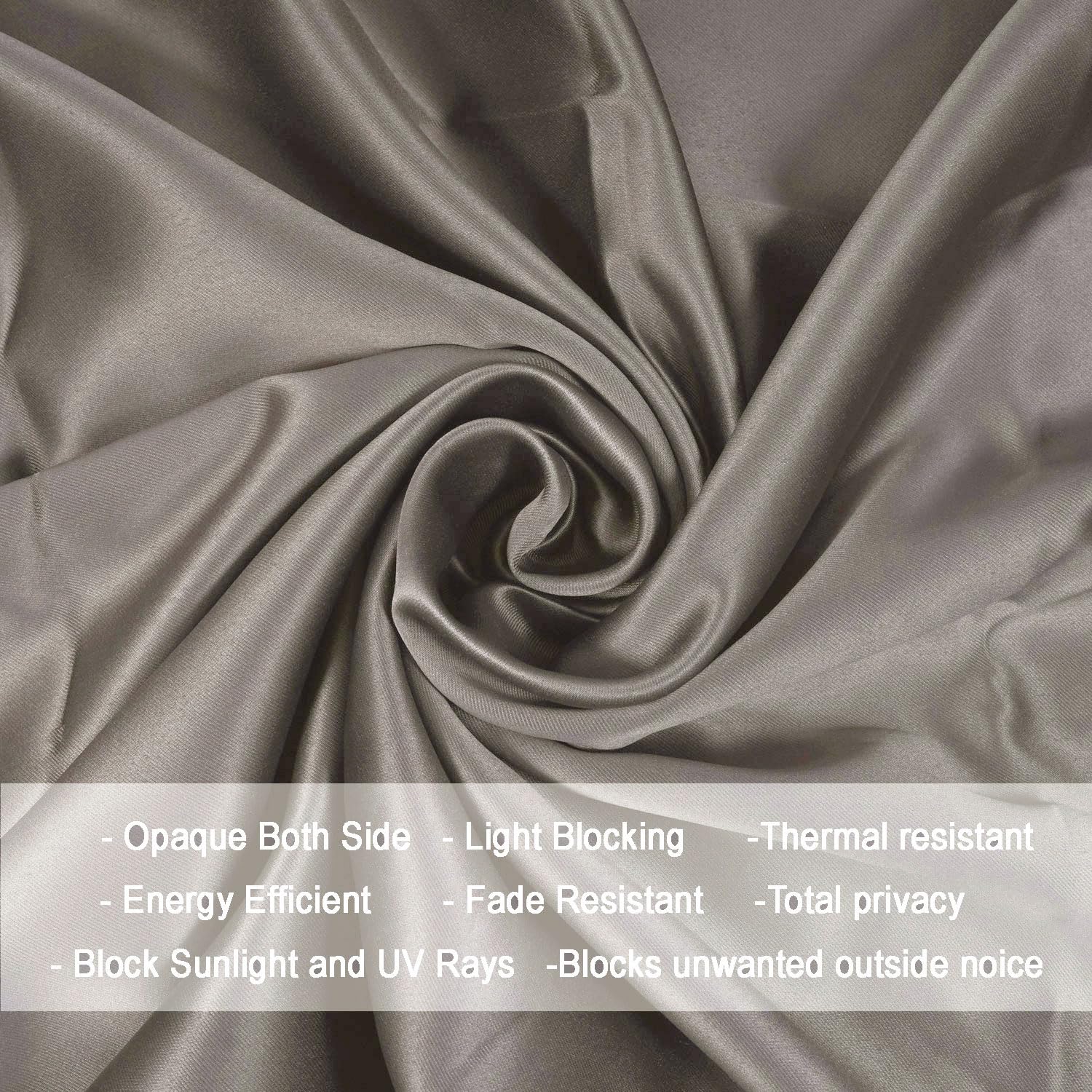 Homemonde Room Darkening Curtain For Long Door 10 Feet Single Pcs - Heavy Polyester 75% Blackout Thick Curtains, Room Privacy An