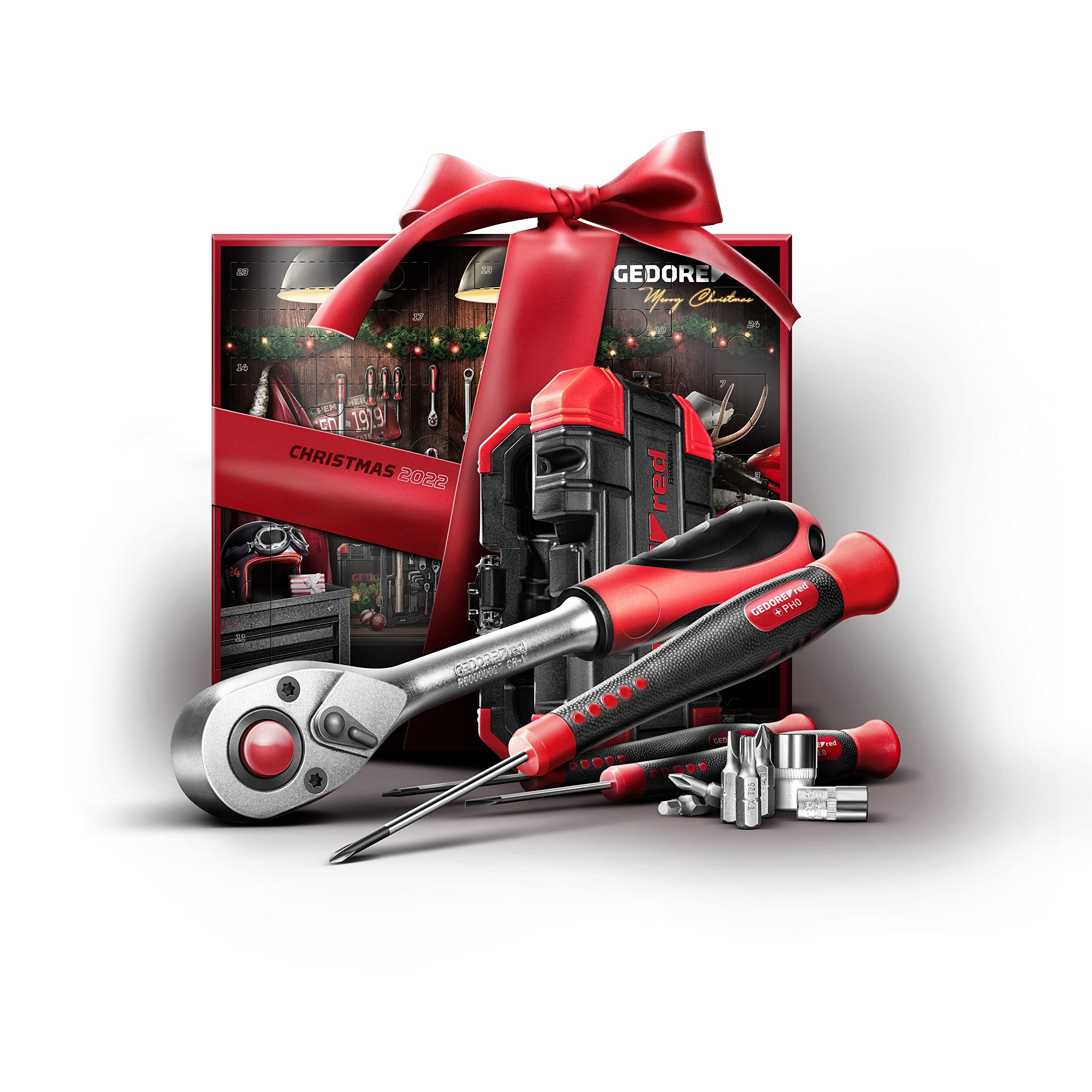 GEDORE 3304900 Red R49002042 Advent Calendar 2022, 42 Pieces, Advent Calendar for Men, Men, Gift, Tool Advent Calendar 2022