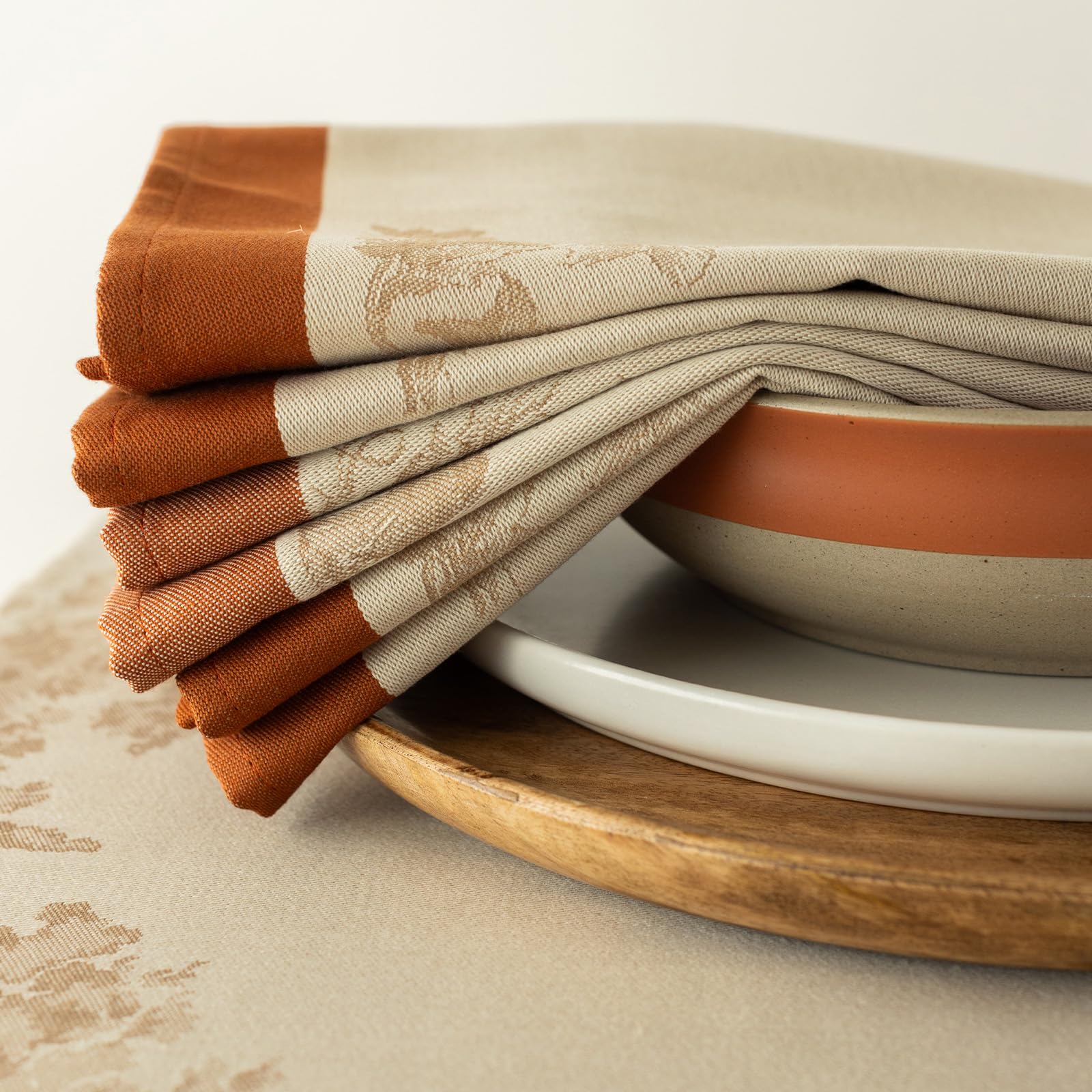Benson Mills Harvest Heavyweight Engineered Jacquard Fabric Table Cloth, D  cor for Fall, Harvest and Thanksgiving Tablecloth (F