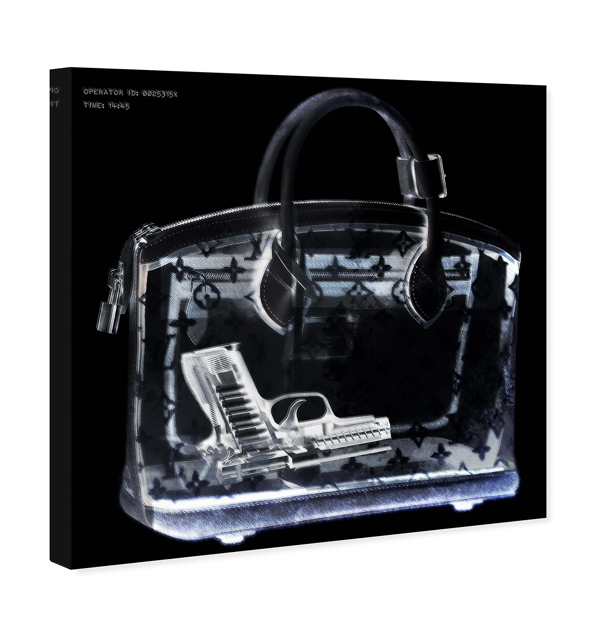 The Oliver Gal Artist Co. Fashion And Glam Wall Art Canvas Prints 'Couture X Ray' Handbags Home D  Cor, 16 In X 16 In, Black, Wh