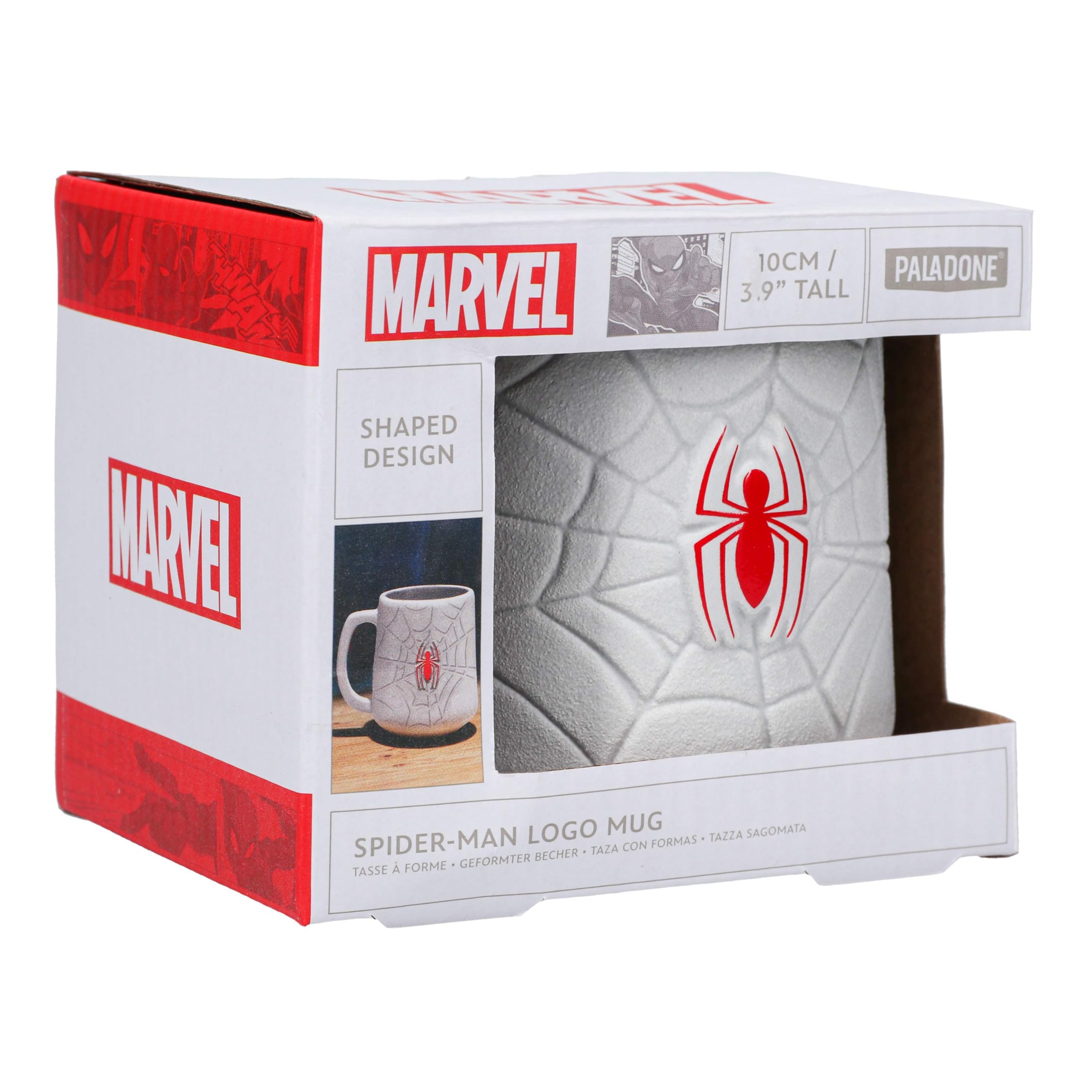 Paladone Spiderman Shaped Mug - 450Ml (15 Fl Oz) Ceramic Mug - Licensed Marvel Cup