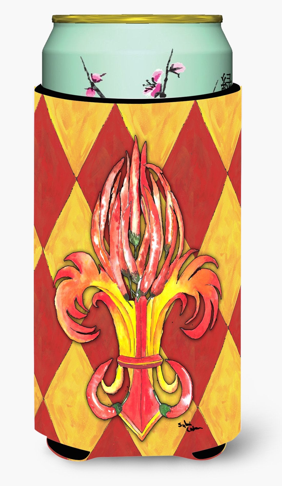 Hot Peppers  Tall Boy Beverage Insulator Beverage Insulator Hugger