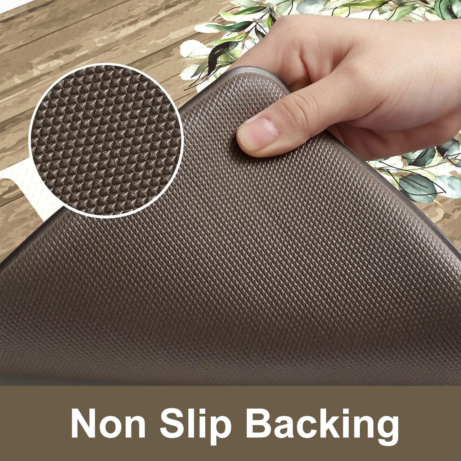 Kimode Kitchen Mats Cushioned Anti Fatigue, Farmhouse Kitchen Rugs, Kitchen Mats For Floor 2 Piece, Comfort Padded Kitchen Floor