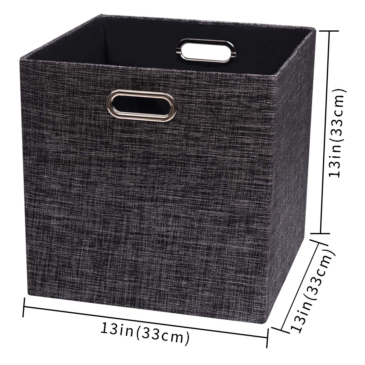 Posprica Fabric Storage Cubes,13  13  13 Cube Storage Bins, Foldable Drawers Baskets Containers For Shelf Cabinet Bookcase,Thick