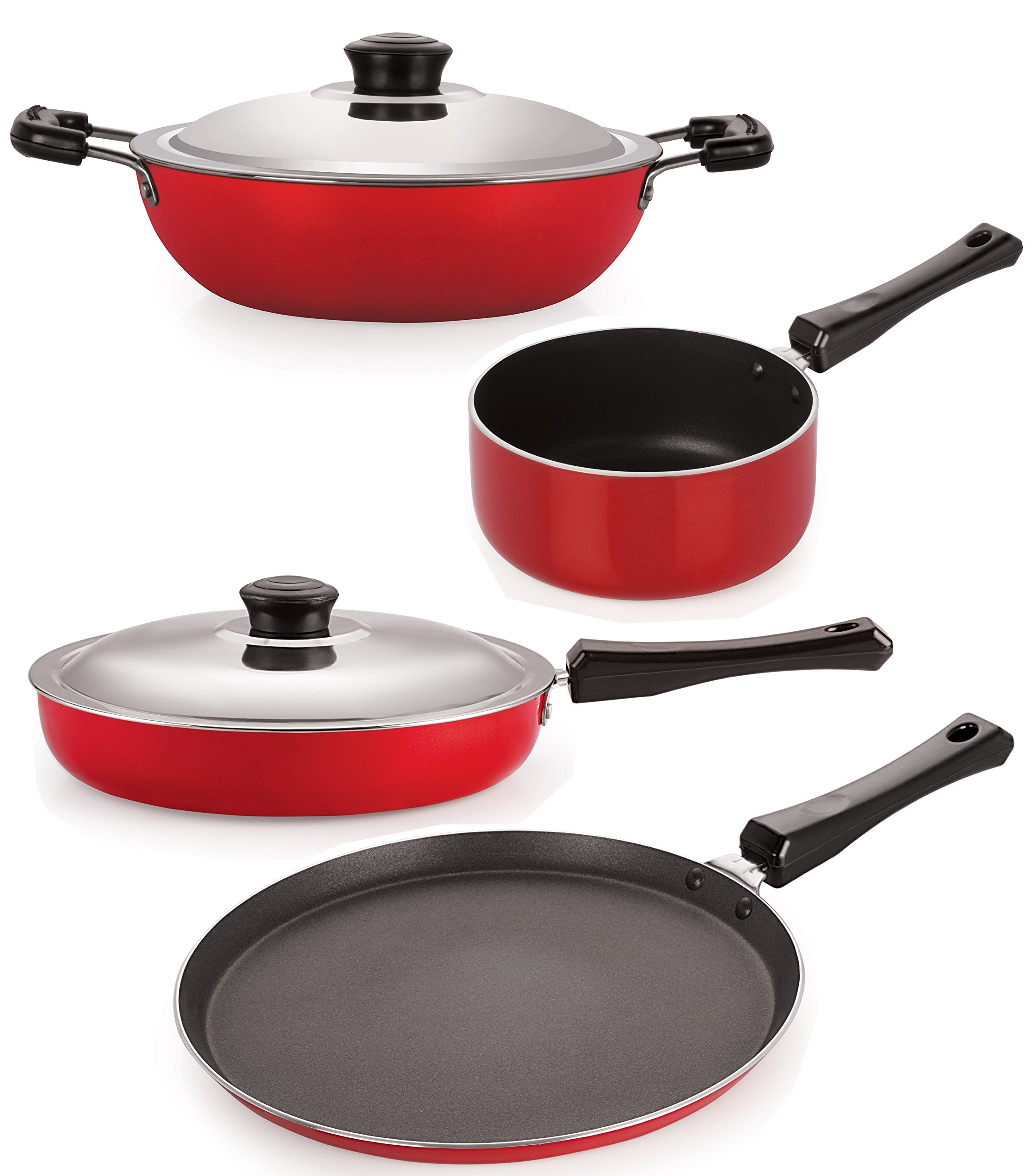 Nirlon NonStick Kitchenware Kitchen Cooking Utencil Combo Gift Set, (Fp13_Dkdm_Spb_Ft10)