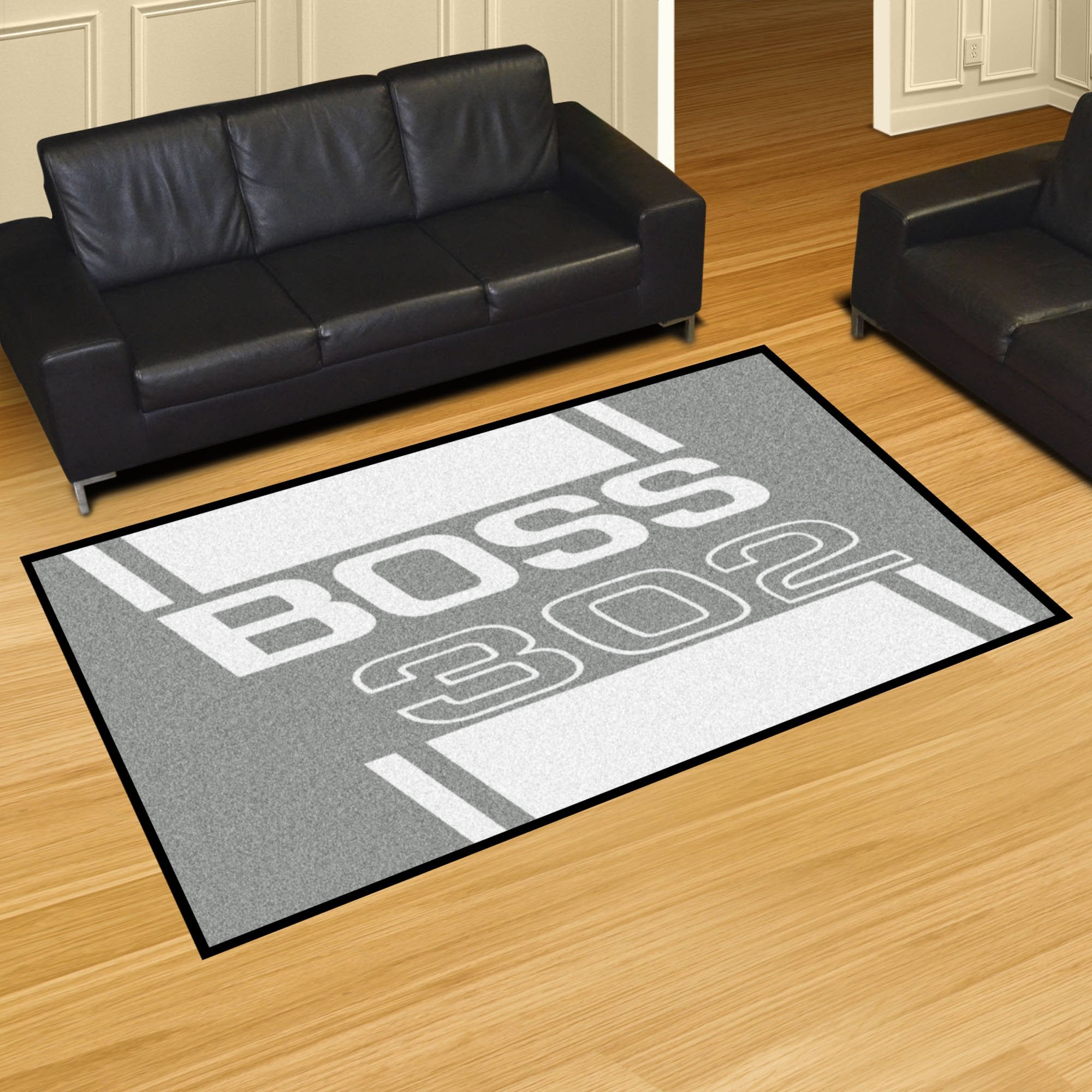 FANMATS 16298 Team Color 59.5x88 Boss 302 Rug - Gray