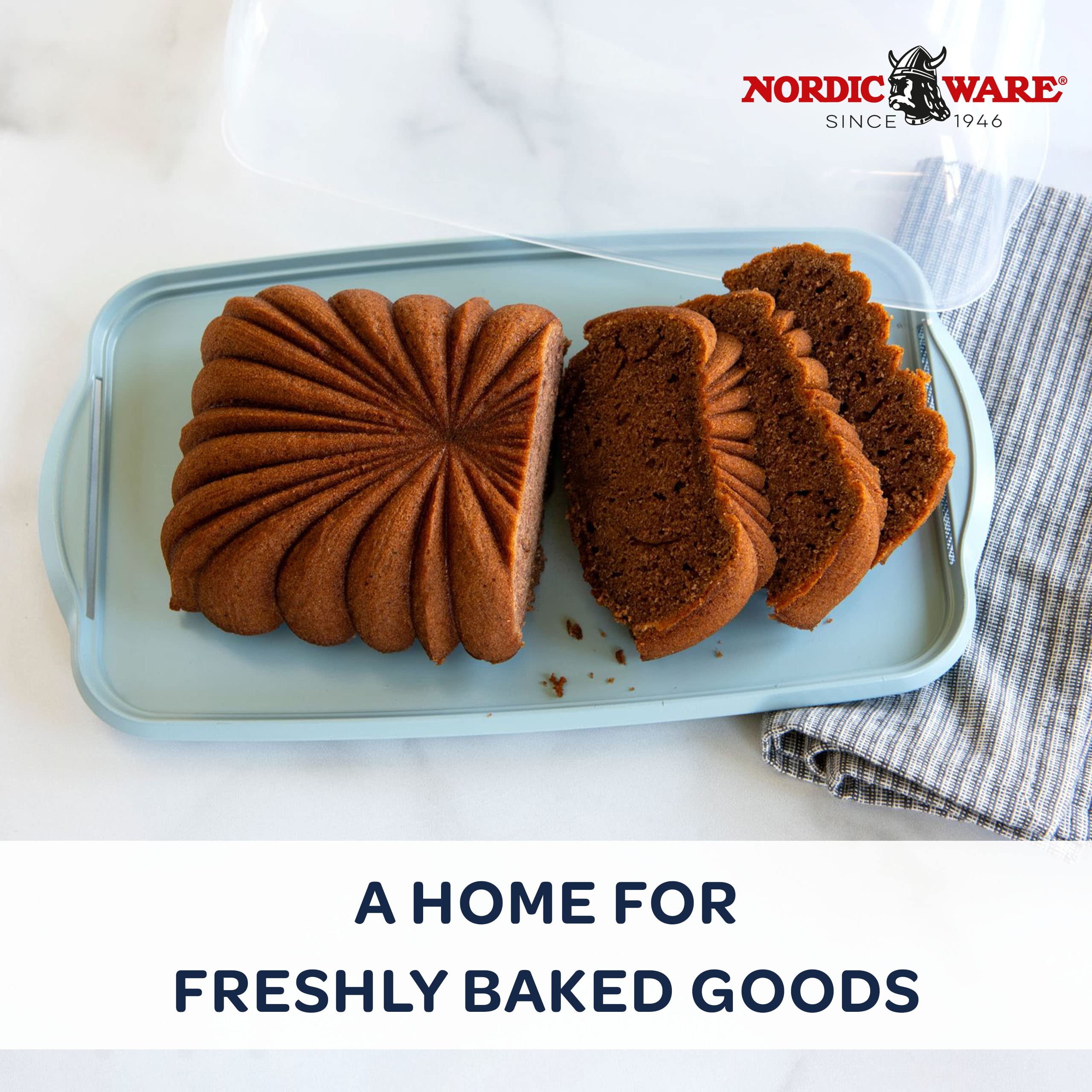 Nordic Ware Loaf Cake Keeper, Blue,12.8''L X 7.3''W X 4.6''H