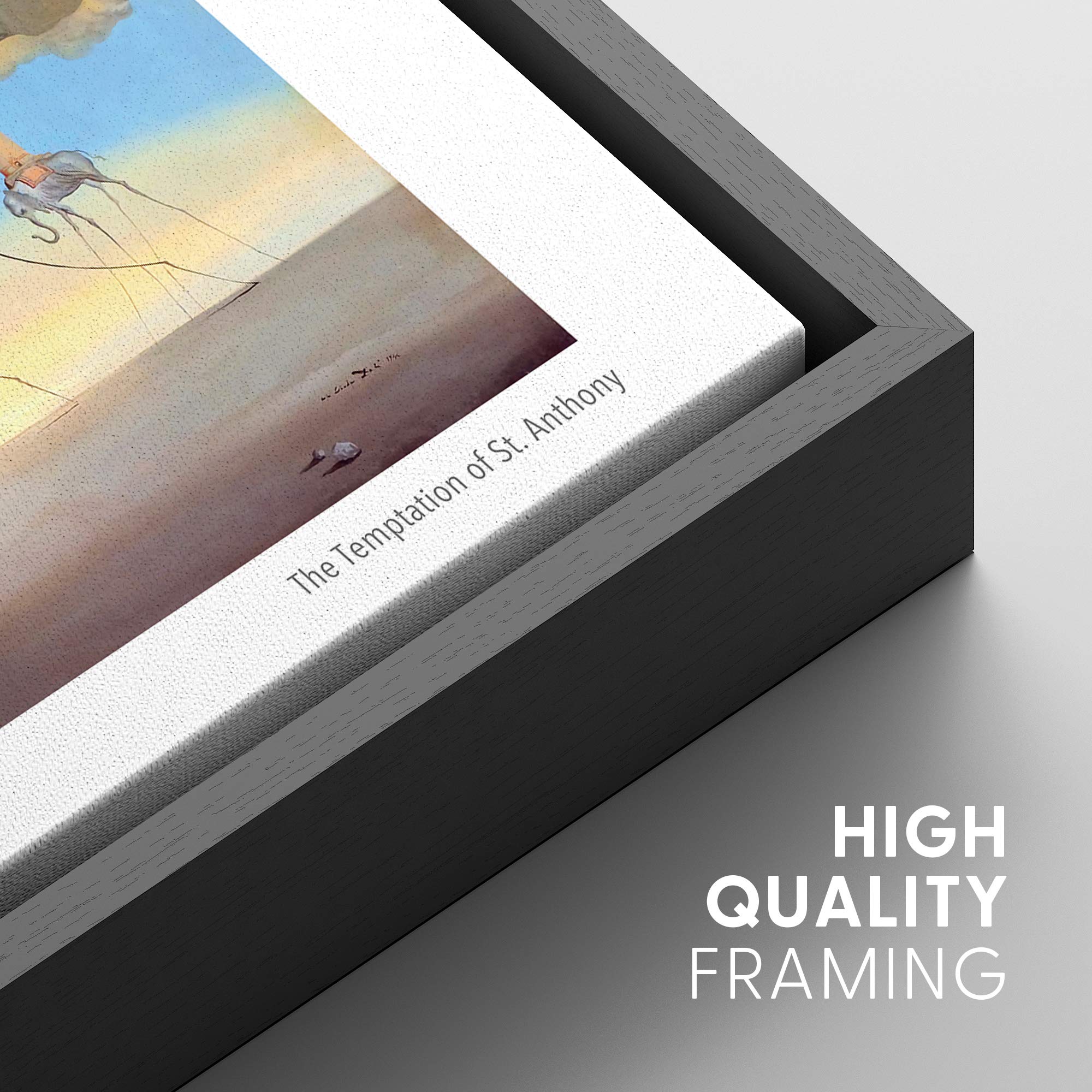 Nwt Framed Canvas Print Wall Art The Temptation Of St. Anthony By Salvador Dali Cultural Historic Illustrations Fine Art Traditi