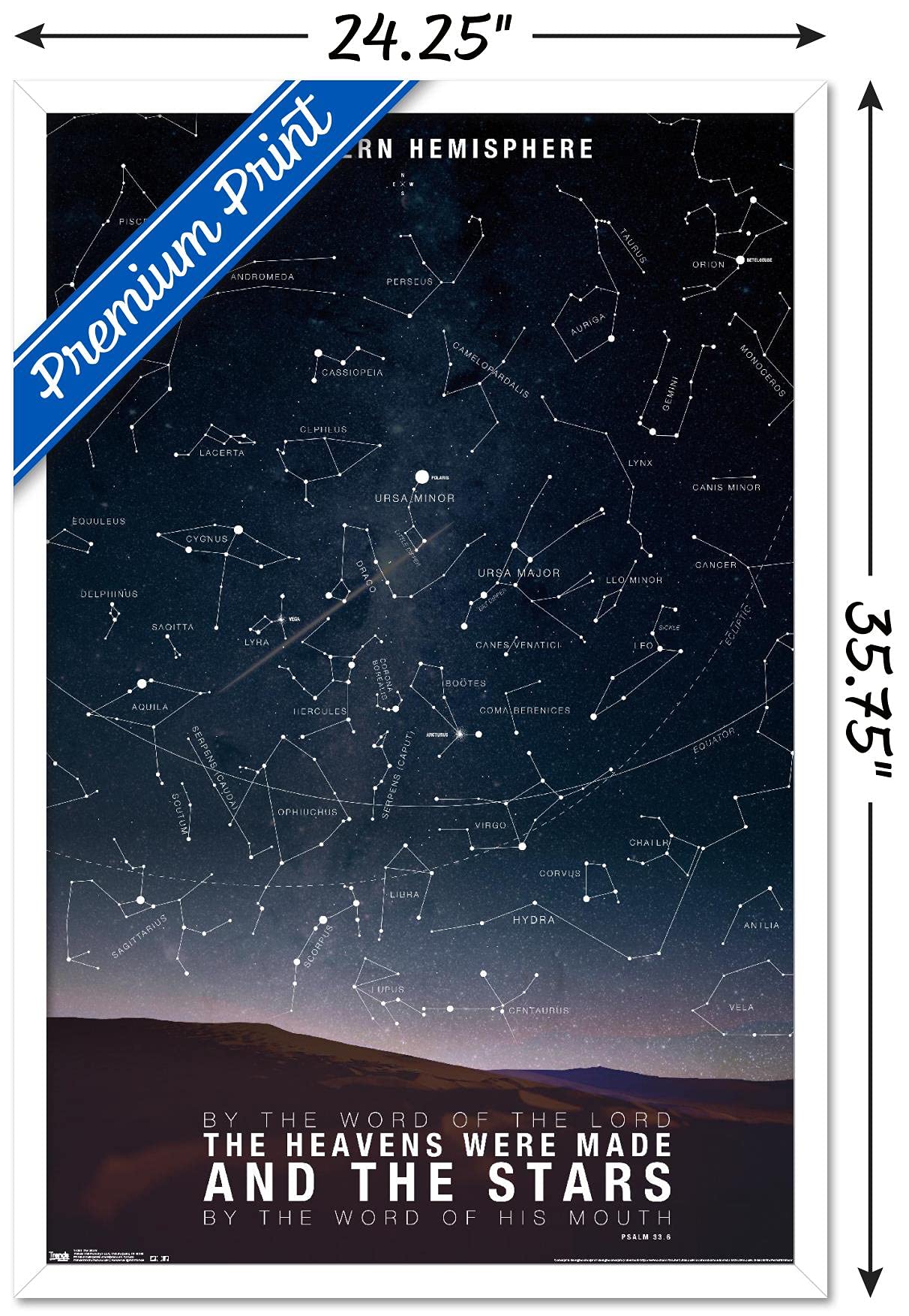 Trends International The Stars Wall Poster, 22.37'' X 34.00'', White Framed Version