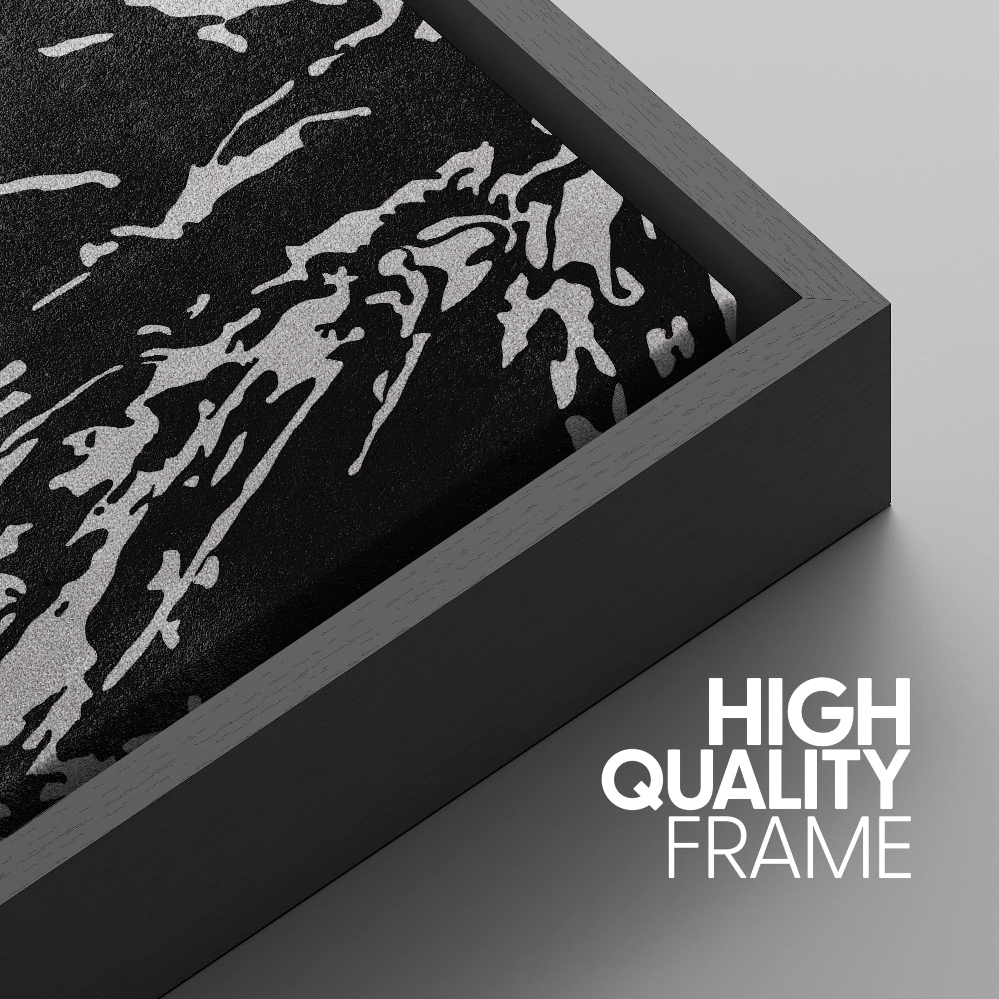 Signwin Framed Canvas Wall Art Blossom Flower Detail Abstract Plants Block Print Modern Art Contemporary Black And White For Liv