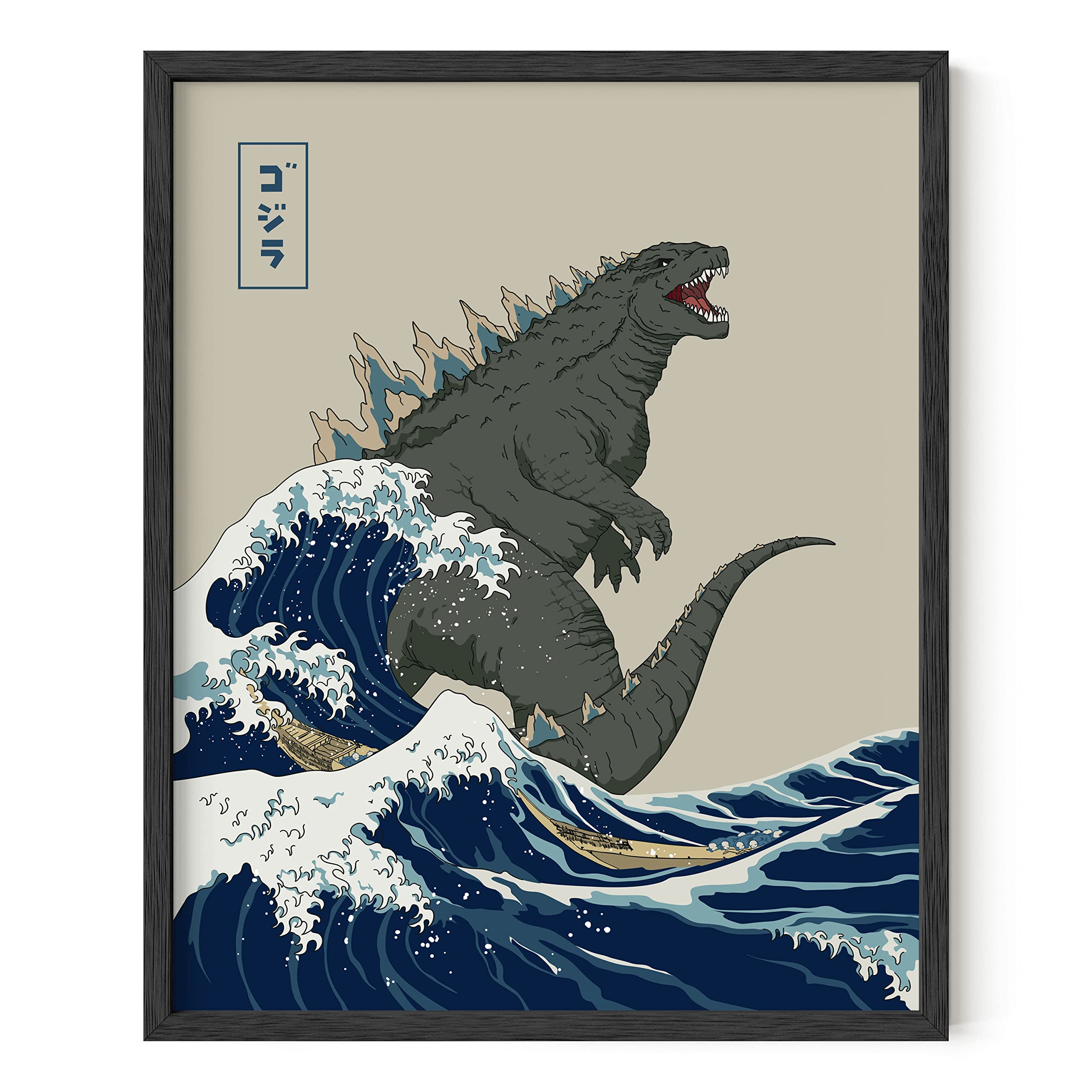 Haus And Hues Monster Posters For Boys Room - Japanese Wall Art Posters For Walls Japanese Art, King Of Monsters Poster Dinosaur