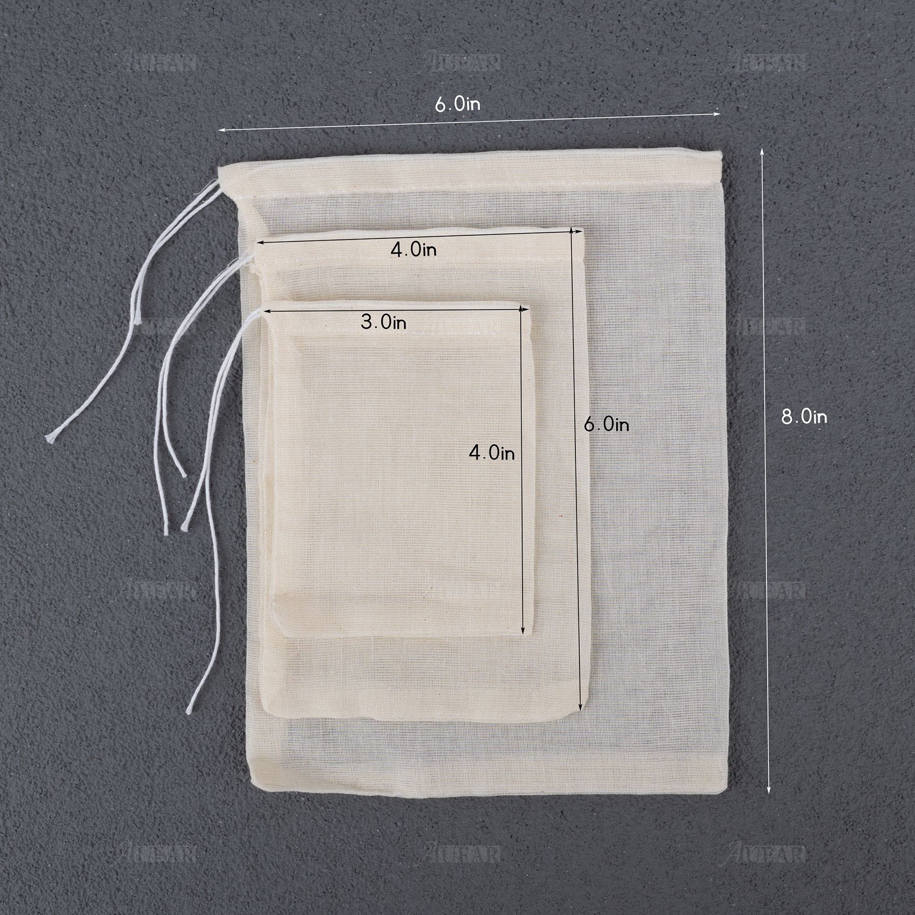 Auear, 30 Pack Reusable Drawstring Cotton Soup Bags Spice Bag Tea Filter Bag Coffee Brew Herb Muslin Bags Cheesecloth Bag For St