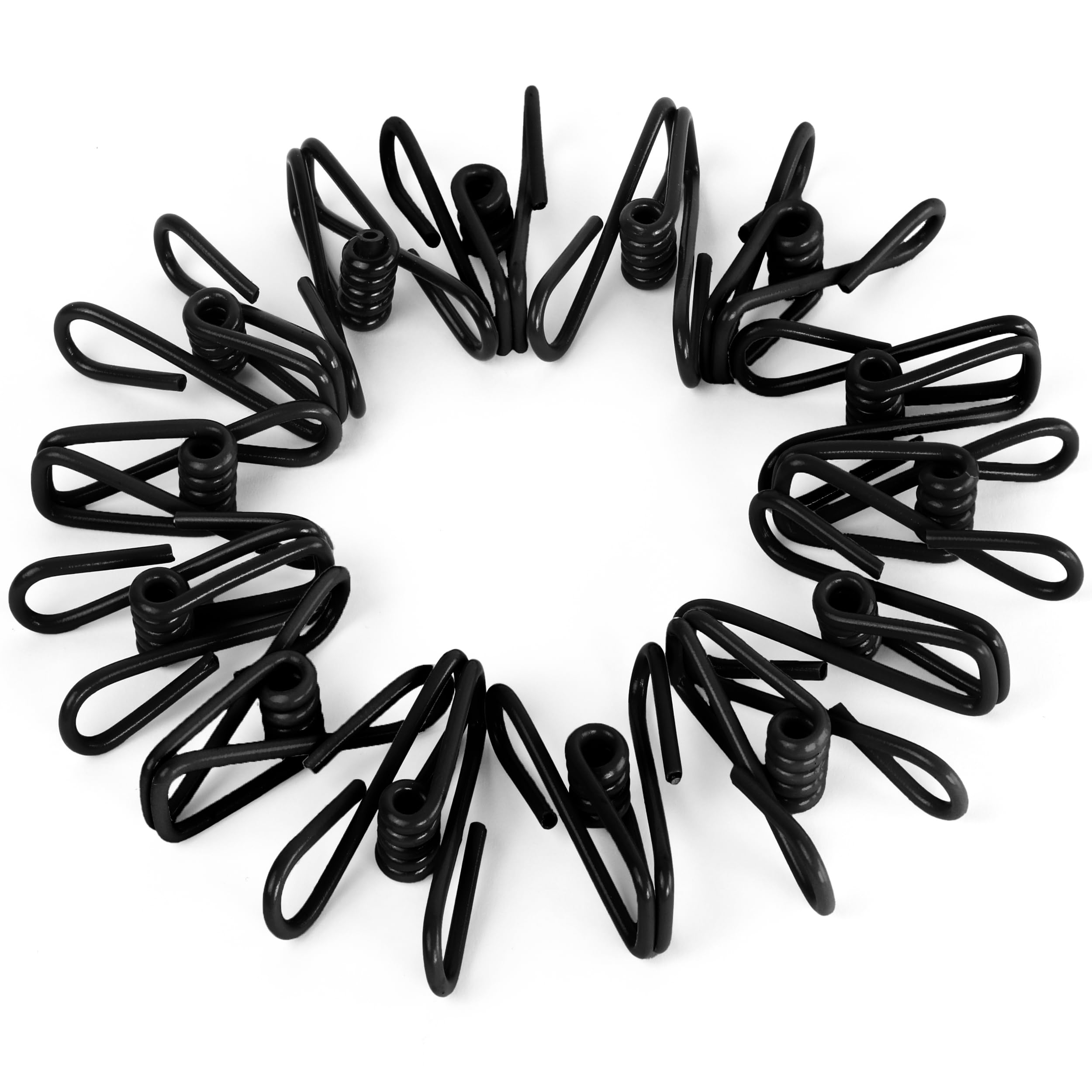 30 Pack Black Chip Bag Clips For Food - Pvc 2 Inch Coated Sealer For Sealing Food - Paper Holder, Clothesline Clip For Laundry H