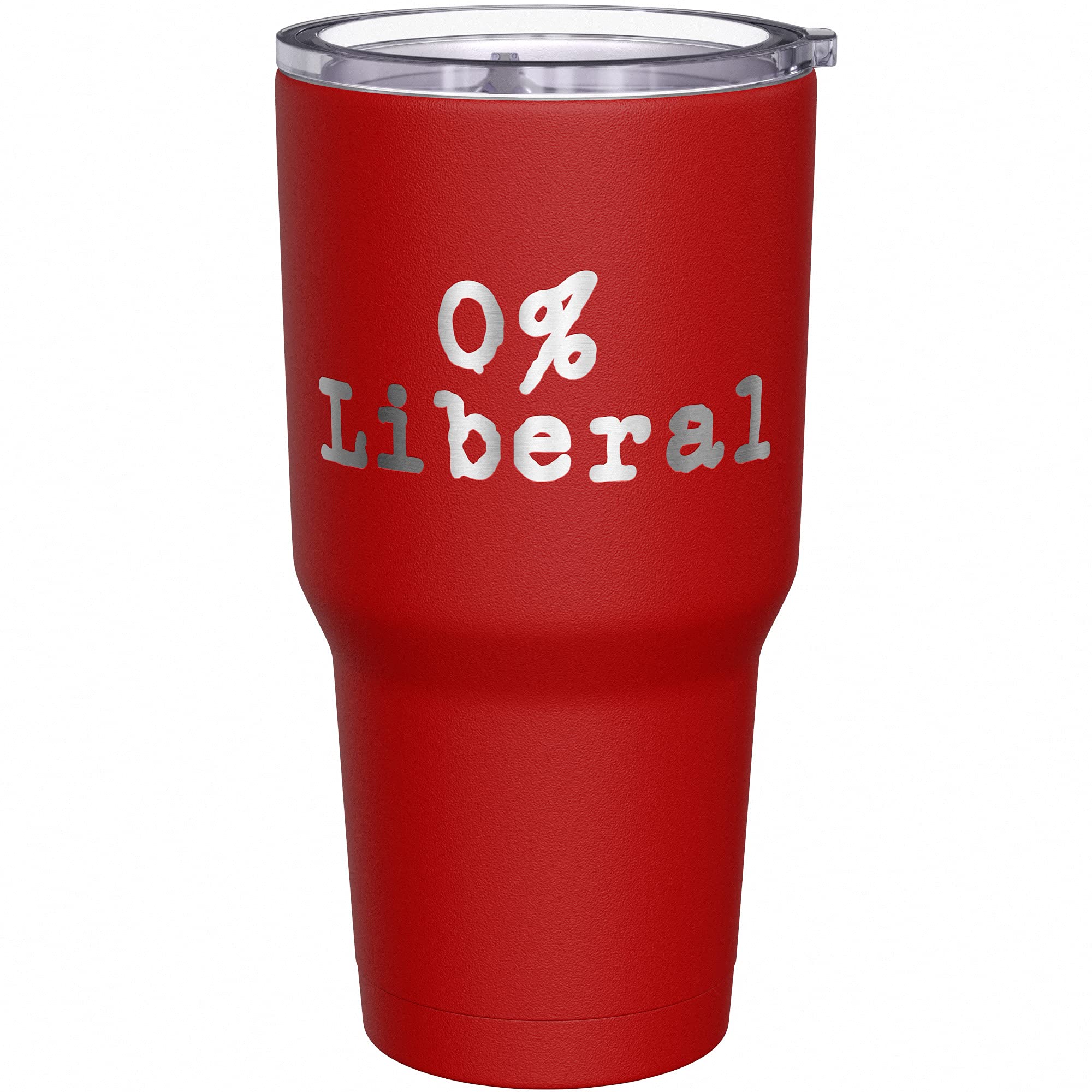 We The People Holsters - 0% Liberal - Anti Liberal Cup - American Flag Coffee Travel Mug - Republican Coffee Mug - Double Insulated Tumbler - 30 oz