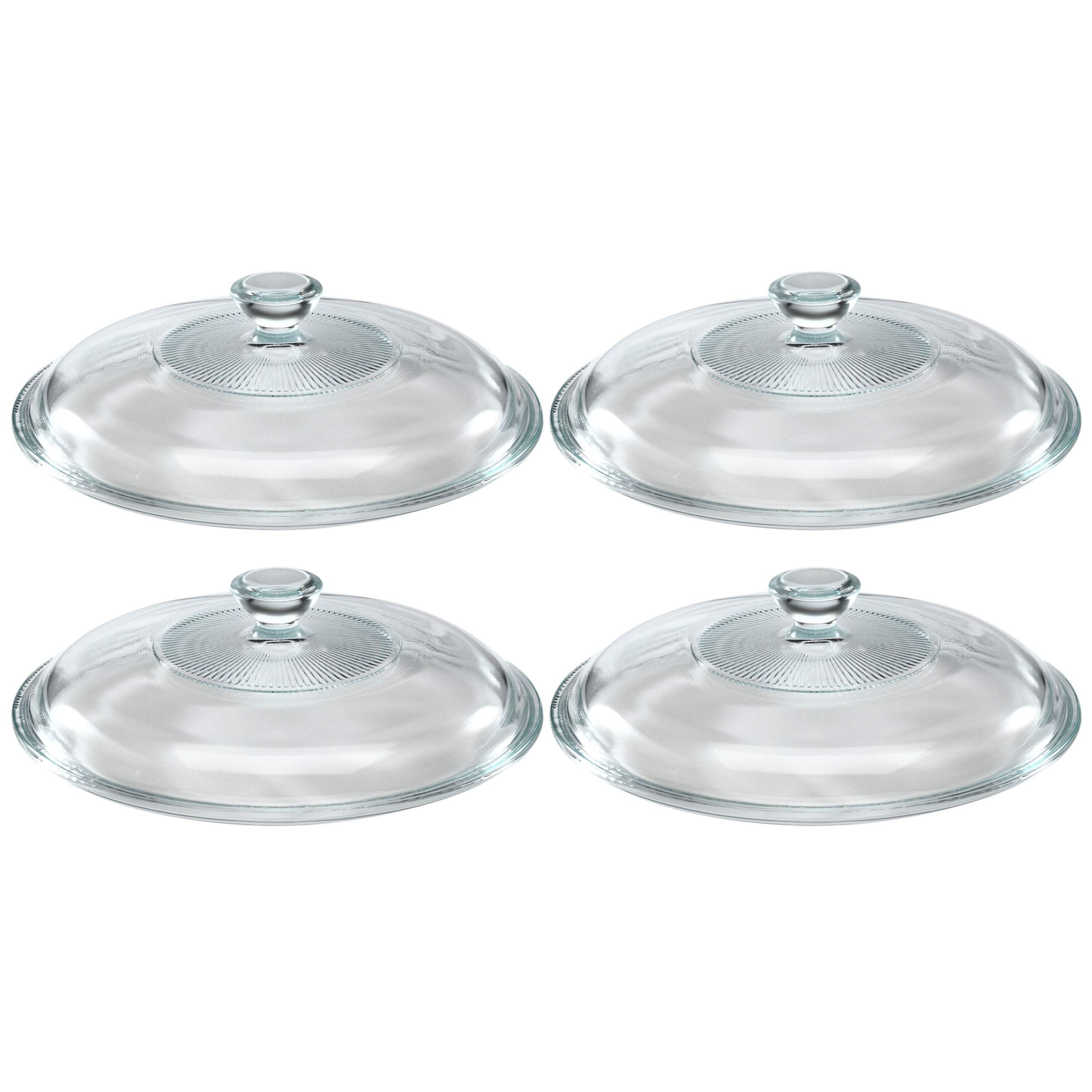 Pyrex 623C (4Pack) Replacement Glass Lids for Casserole  Made in USA