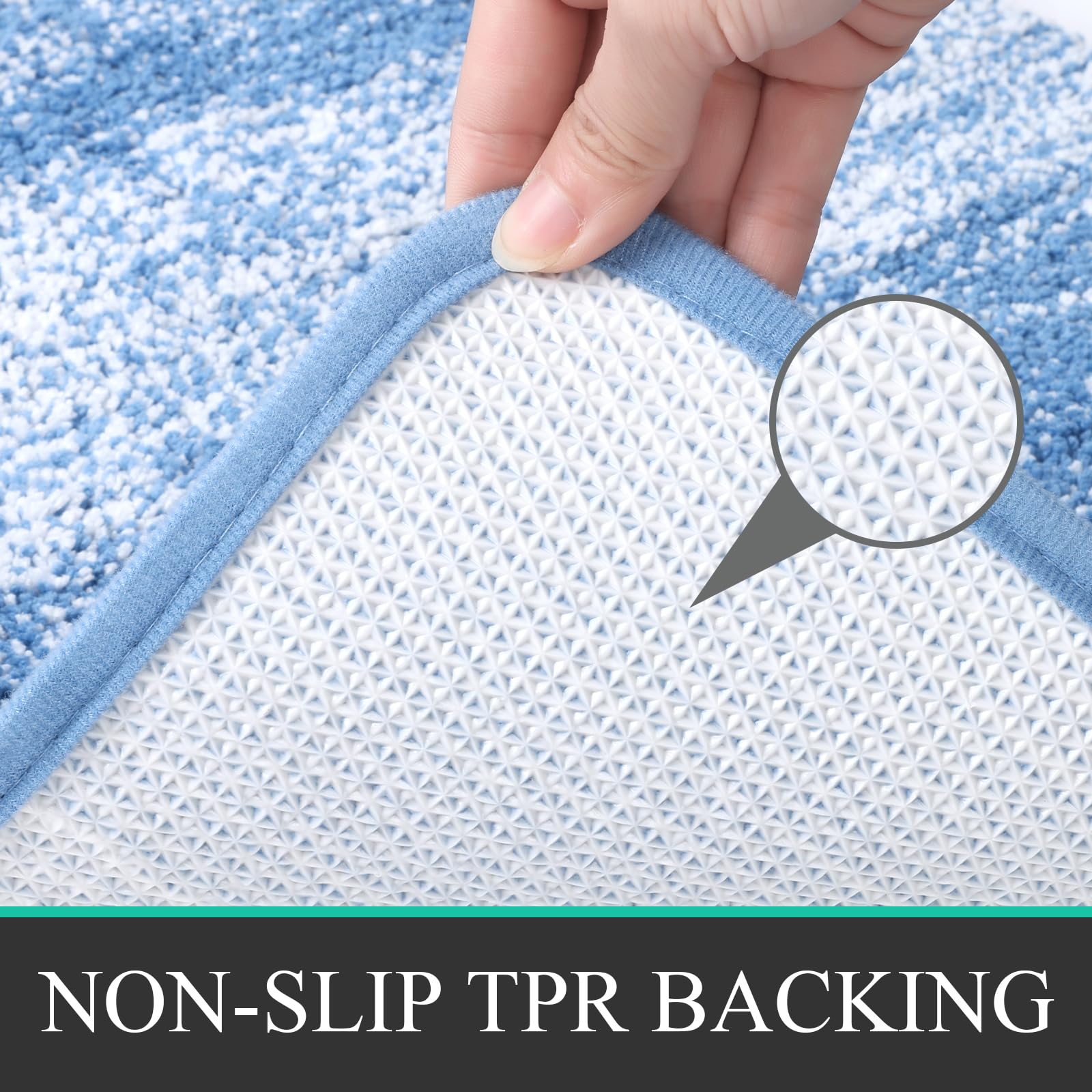 Bsmathom Bathroom Rugs Sets 4 Piece With Toilet Lid Cover, Non Slip Washable Bath Mats For Bathroom, Soft Absorbent Bathroom Mat