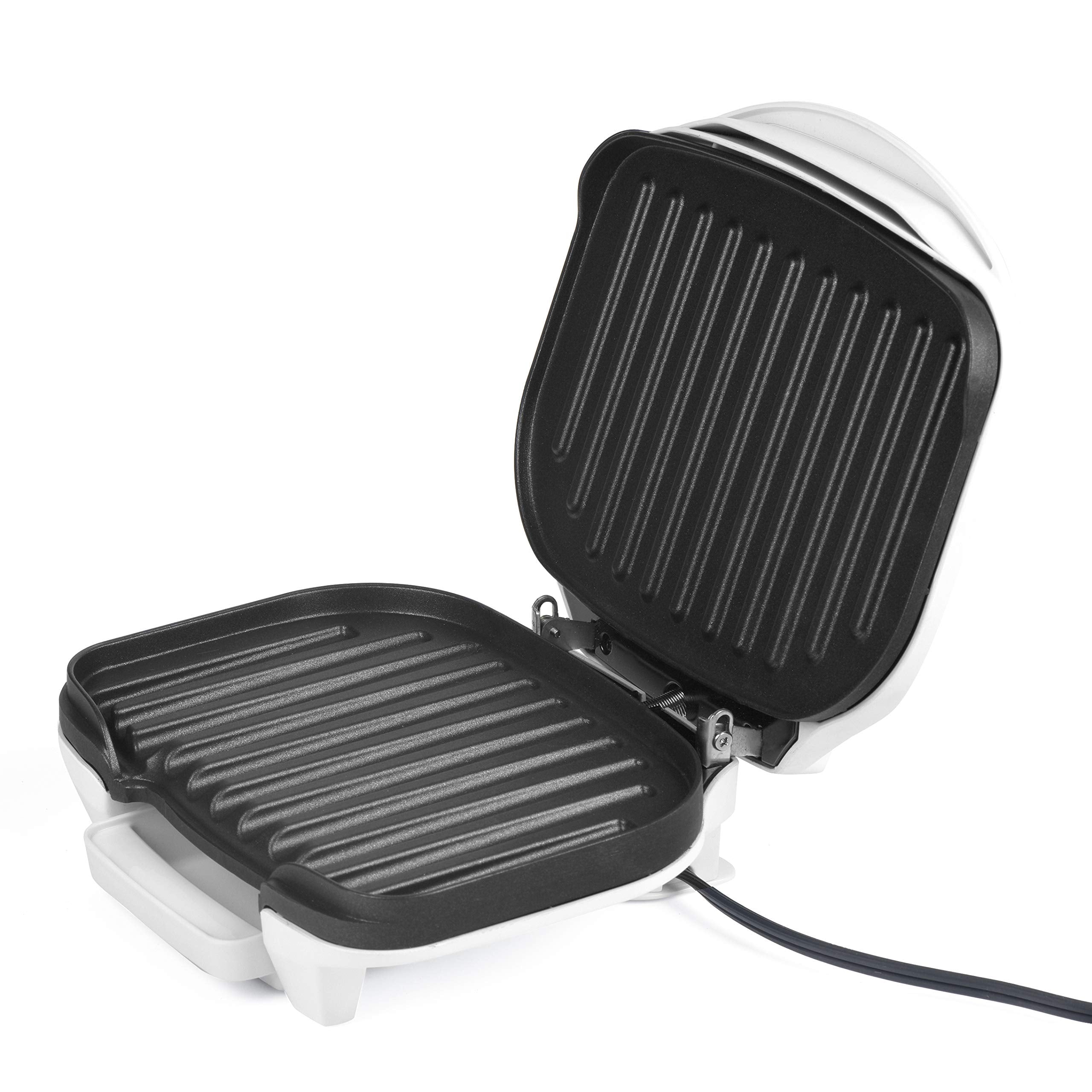 Courant 2-Serving Classic Plate Electric Indoor Grill And Panini Press, Contact Grill Champ, White