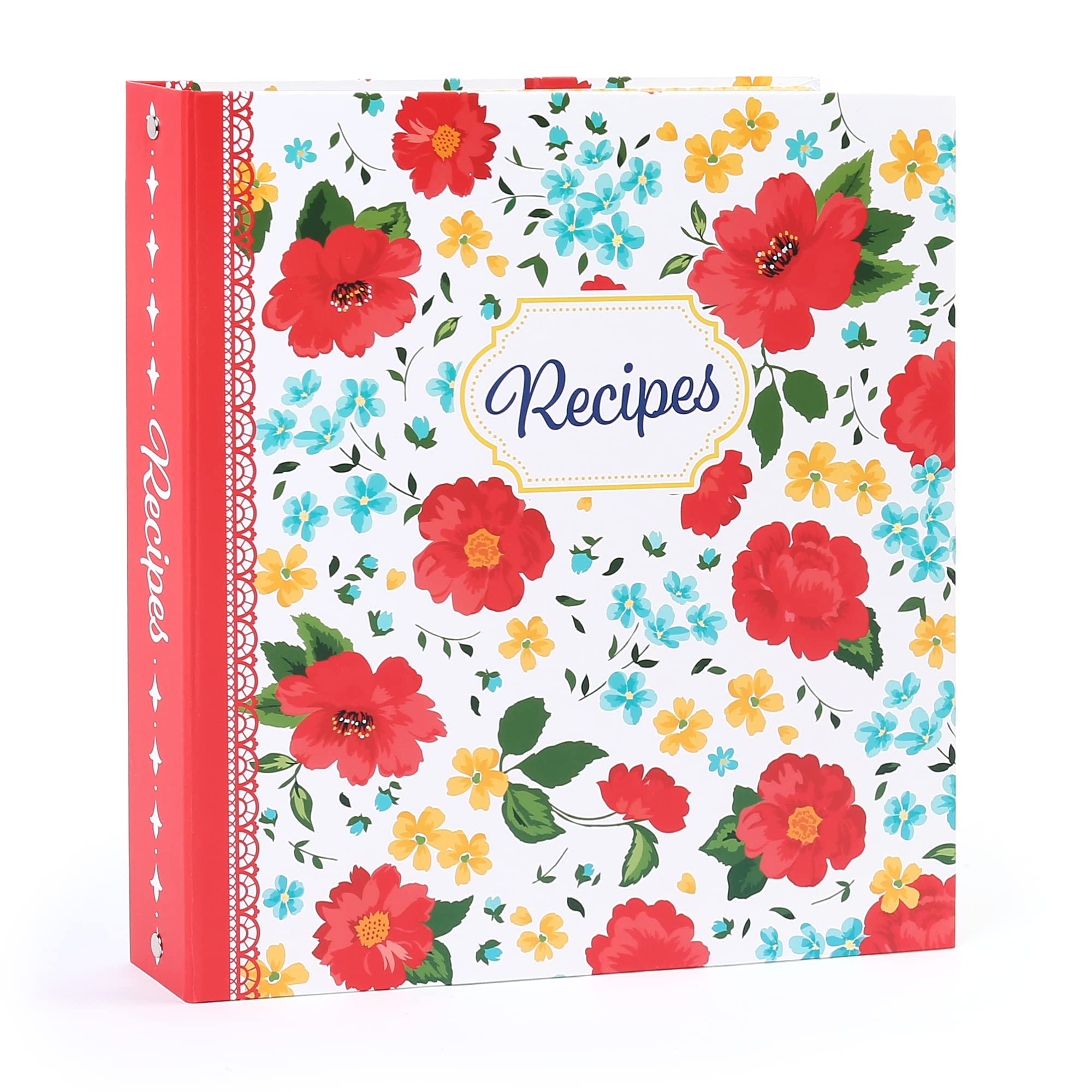 Lotfancy Recipe Binder 8.5X11, Full Page, 3 Ring, With 40 Recipe Cards, 60 Plastic Page Protectors, 6 Tabbed Dividers, 32 Labels