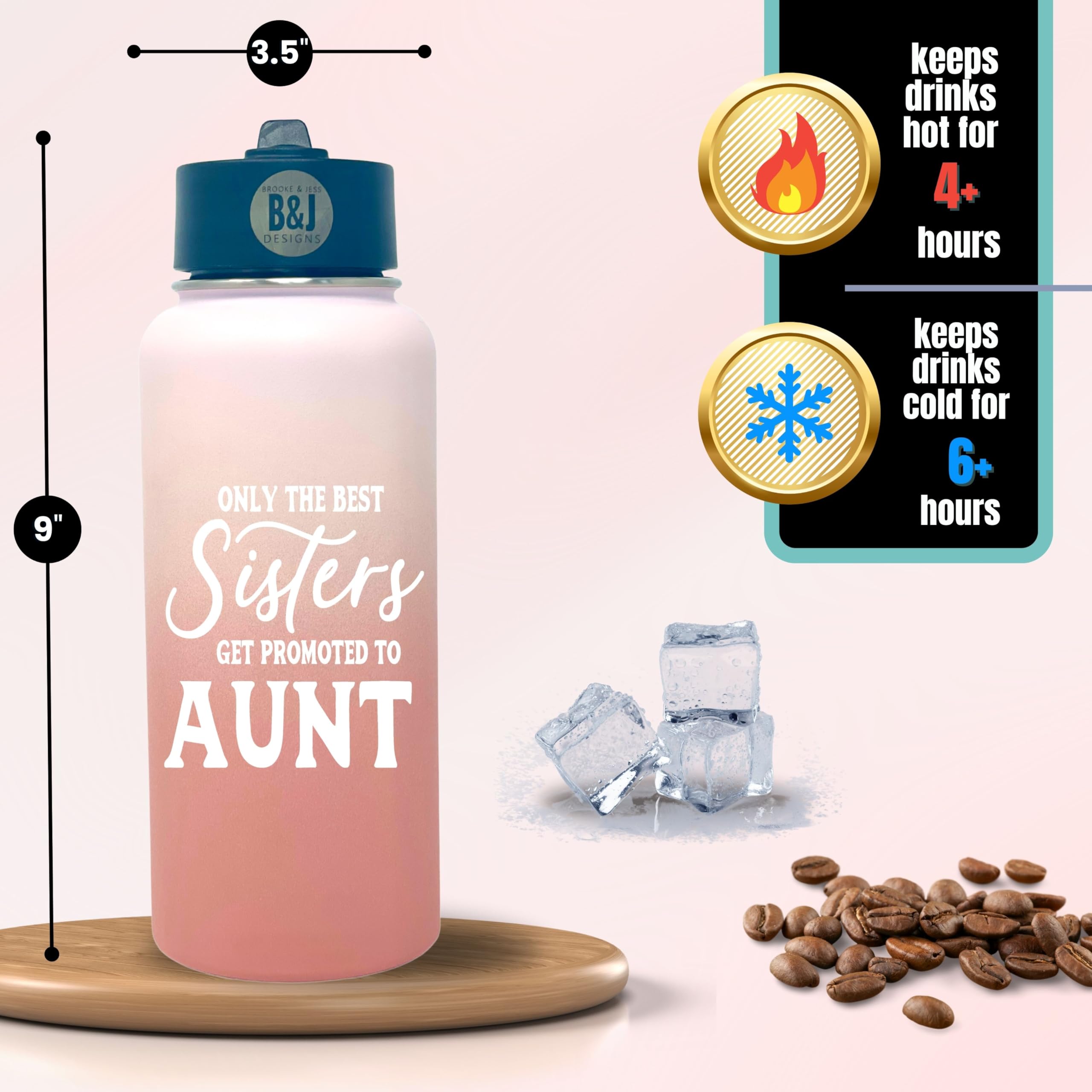 Aunt Gifts for Women - Best Aunt Mug, Tumbler, Coffee Cup Mugs - Gift for Aunt, Great Aunts from Niece, Nephew for Birthday, Chr