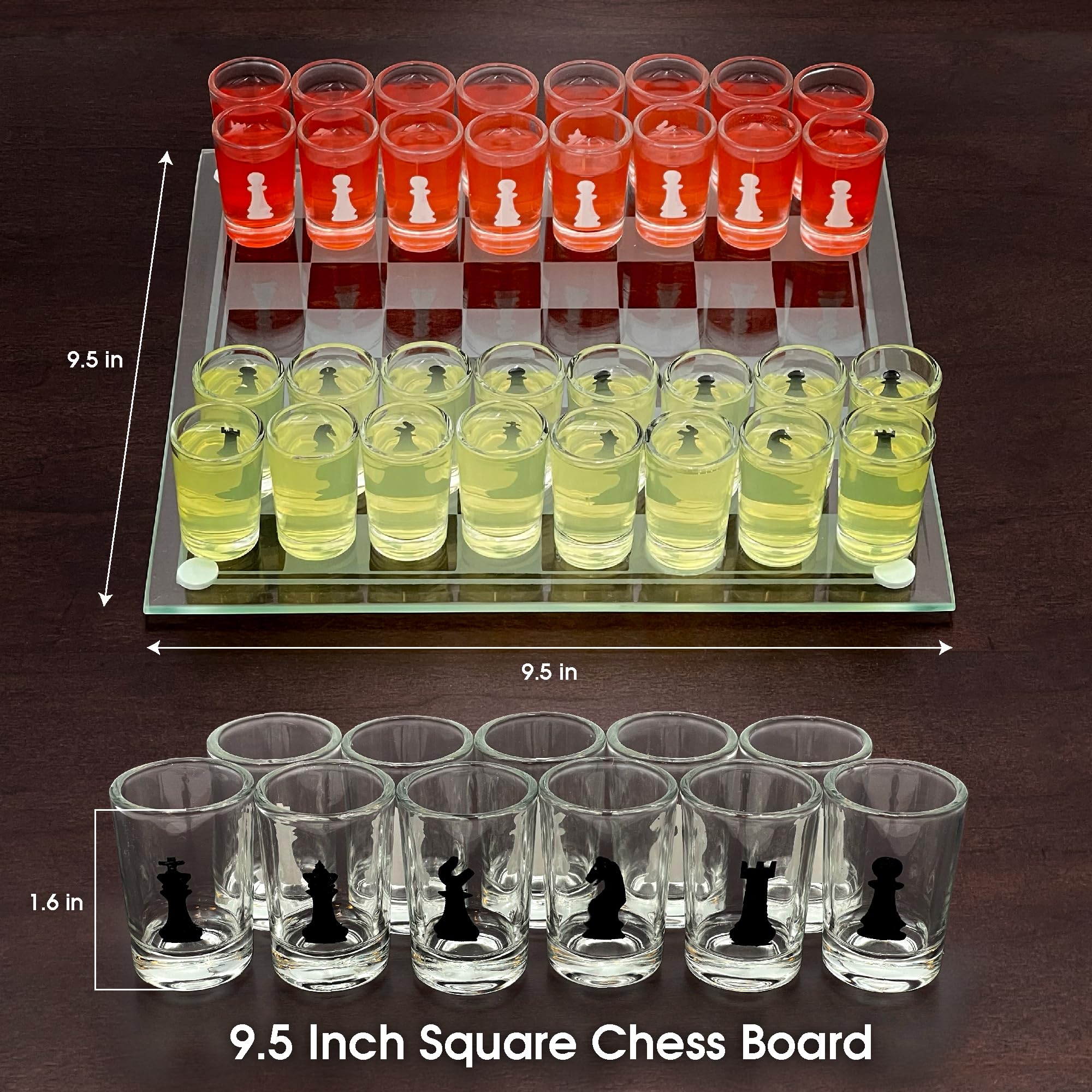 CHH Drinking Shot Glass Chess Set
