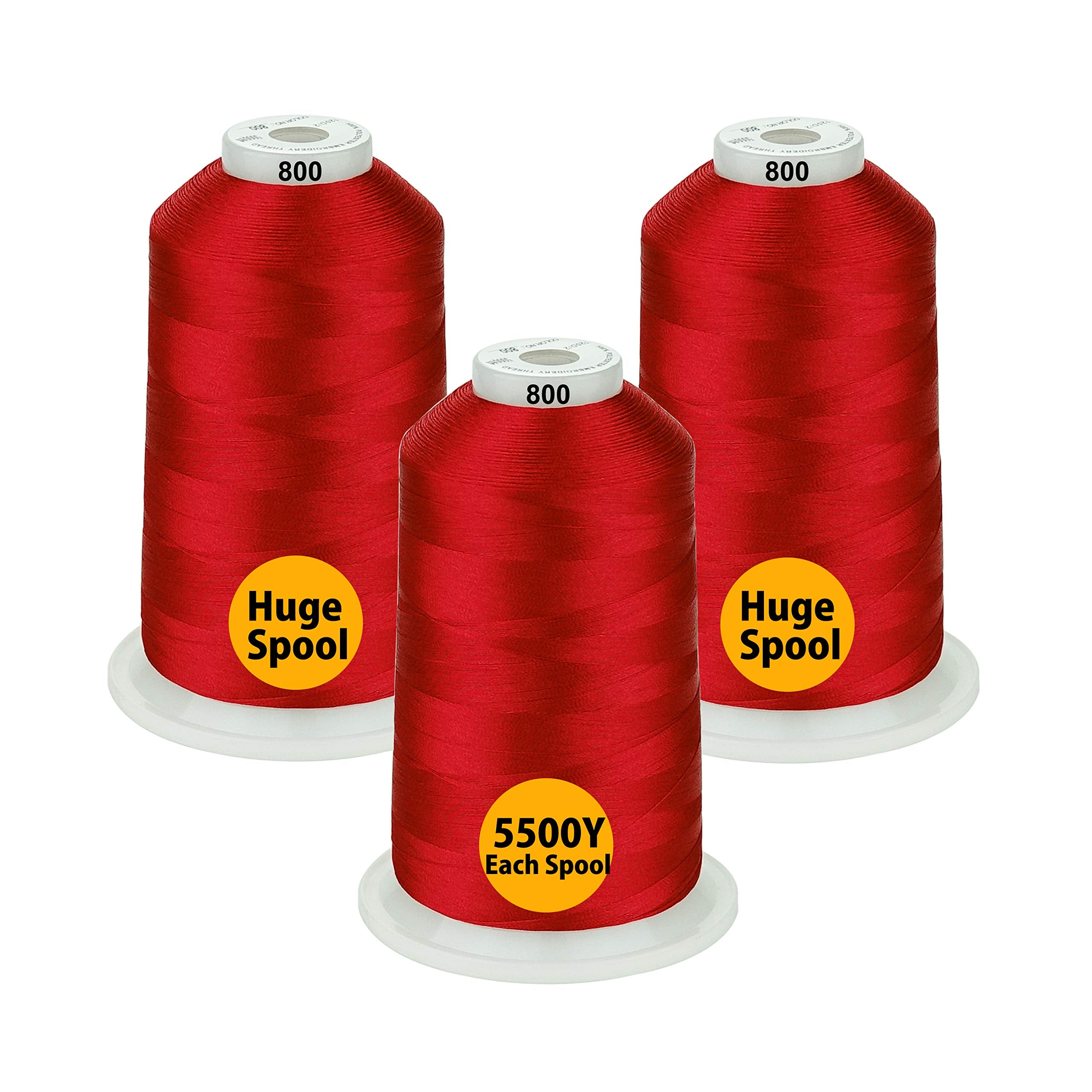 Simthread - 26 Selections - Various Assorted Color Packs Of Polyester Embroidery Machine Thread Huge Spool 5500Y For All Purpose