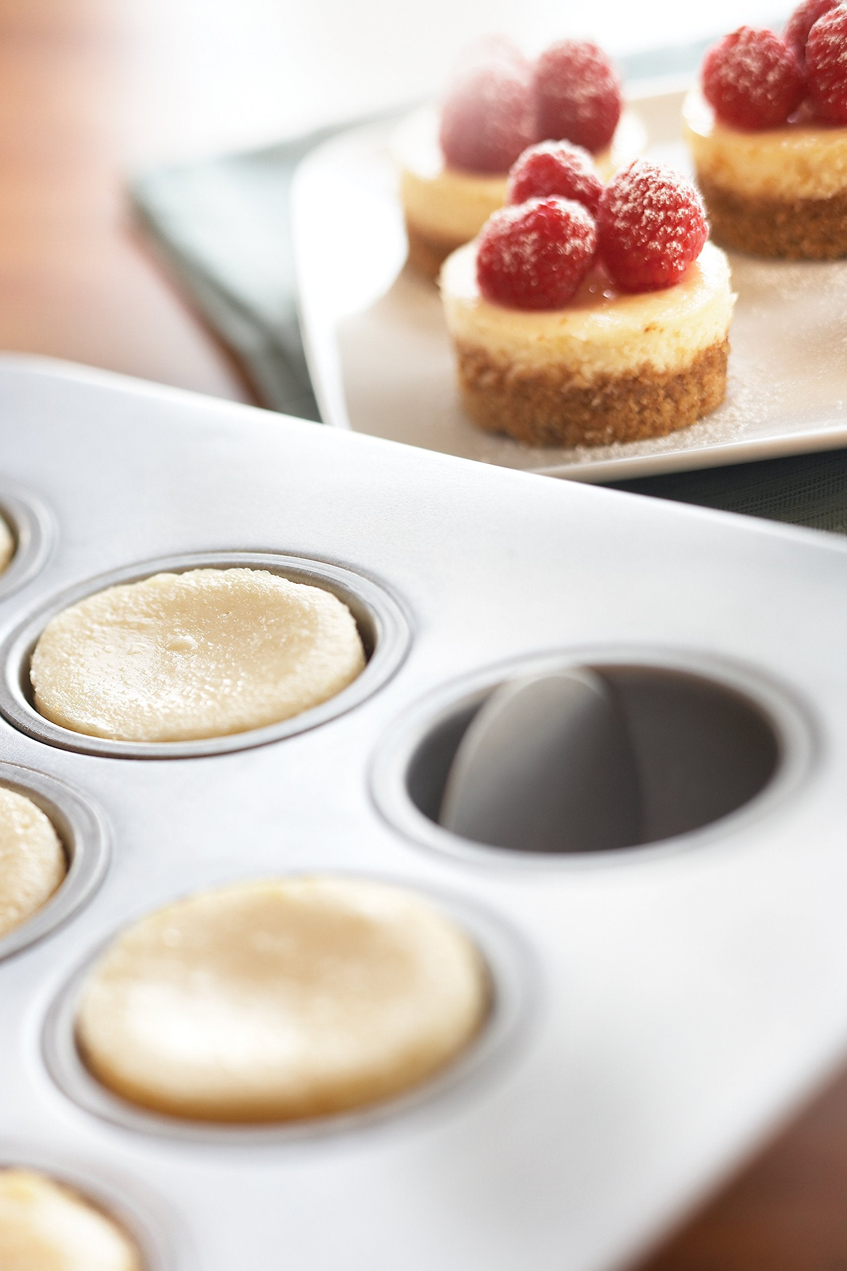 Fox Run Mini Cheesecake Pan With Removable Bottoms, Non-Stick, 10.5 X 14 X 1.5 Inches
