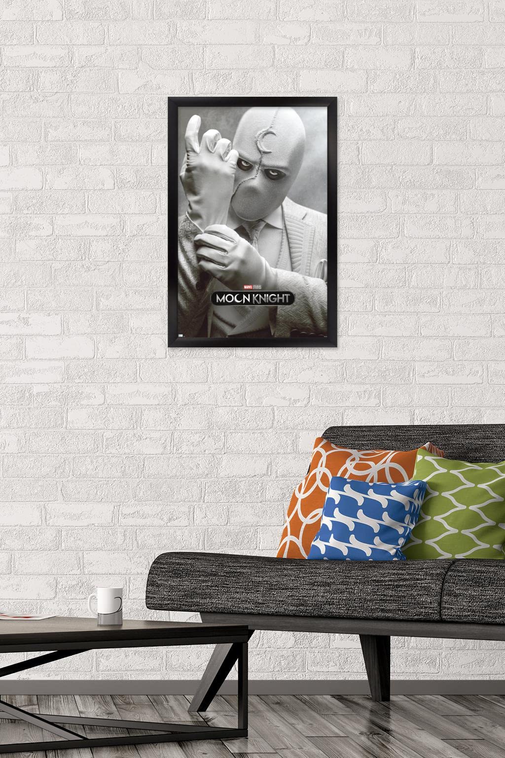 Trends International Marvel Moon Knight - Mr. Knight One Sheet Wall Poster, 14.725'' X 22.375'', Black Framed Version