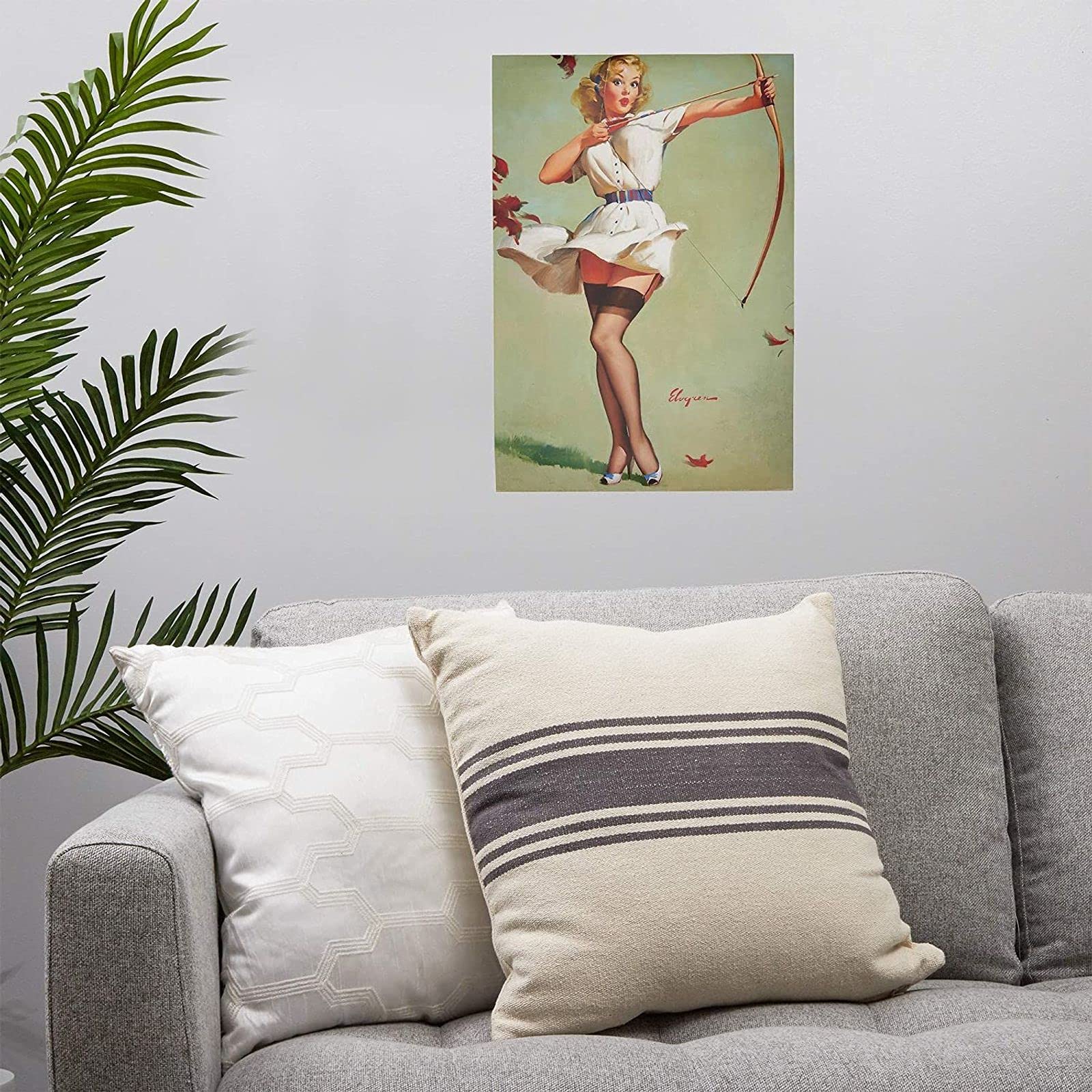 The Gifted Stationery Pin-Up Girl Posters, Vintage Inspired Wall Art (13 X 19 In, 20 Pack)
