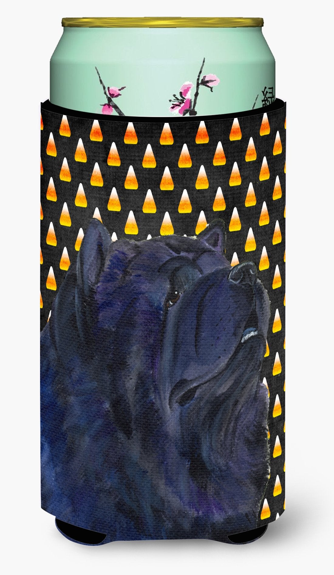 Chow Chow Candy Corn Halloween Portrait  Tall Boy Beverage Insulator Beverage Insulator Hugger