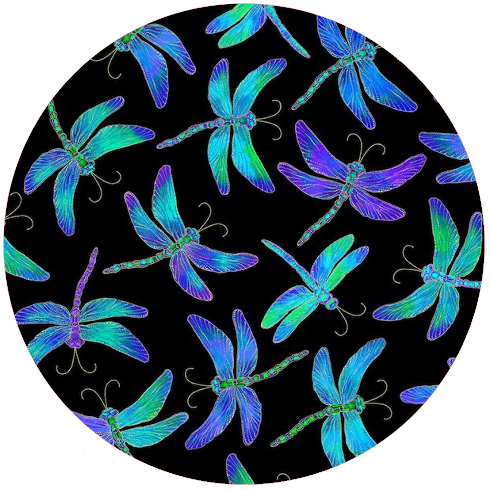 Andreas Silicone Dancing Dragonfly Non-Slip 8'' Trivet/Pot Holder/Hot Pad, 100% Cotton, Dishwasher Safe, Hot Dishes, Protect Hai