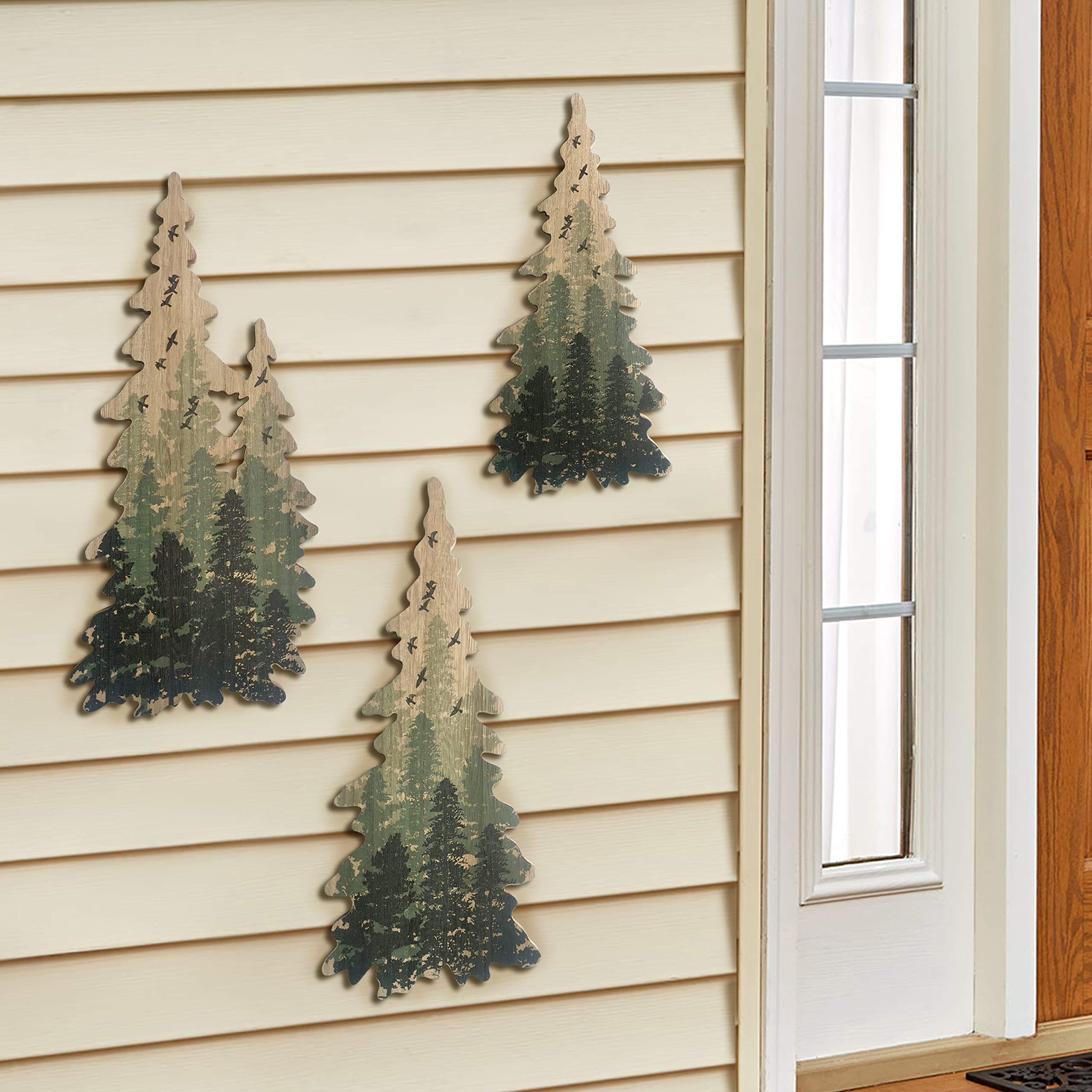 Limygus Woodland Wall Art Paintings Bushes Wall Decorations Set Of 3