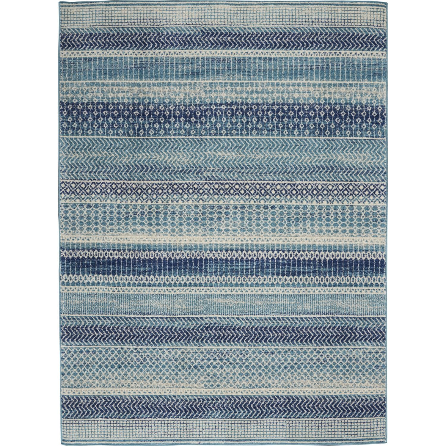 Nourison Passion Bohemian Navy Blue 39 x 59 Area Rug, Easy Clean, Non Shedding, Bed Room, Living Room, Dining Room, Kitchen (4