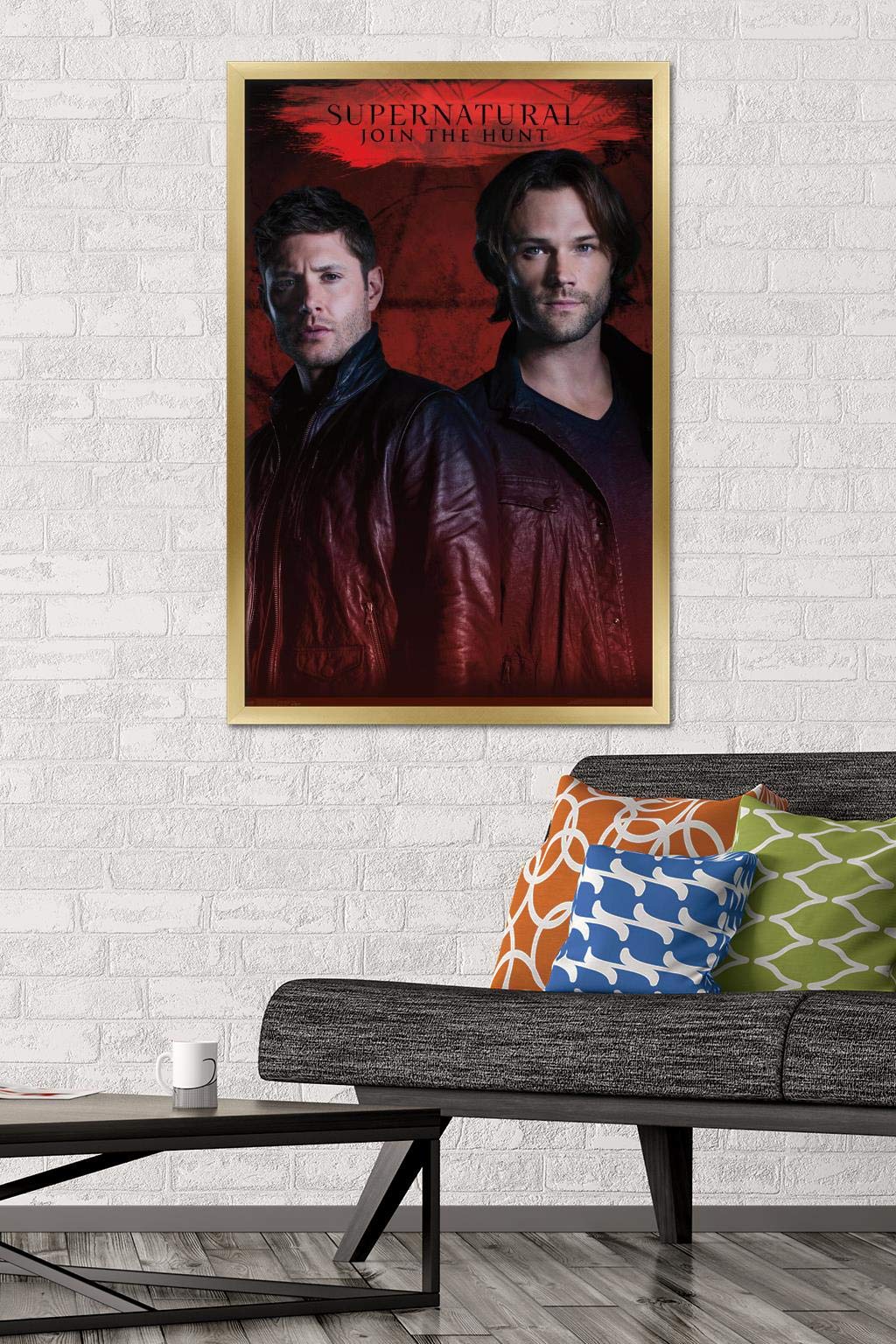 Trends International Supernatural - Red Wall Poster, 22.375'' X 34'', Gold Framed Version
