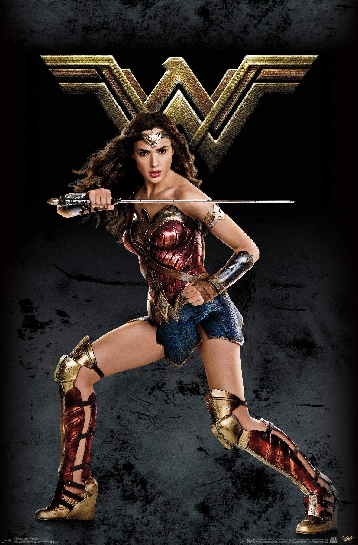 Trends International Dc Comics Movie - Justice League - Wonder Woman Wall Poster, 22.375'' X 34'', Premium Unframed Version