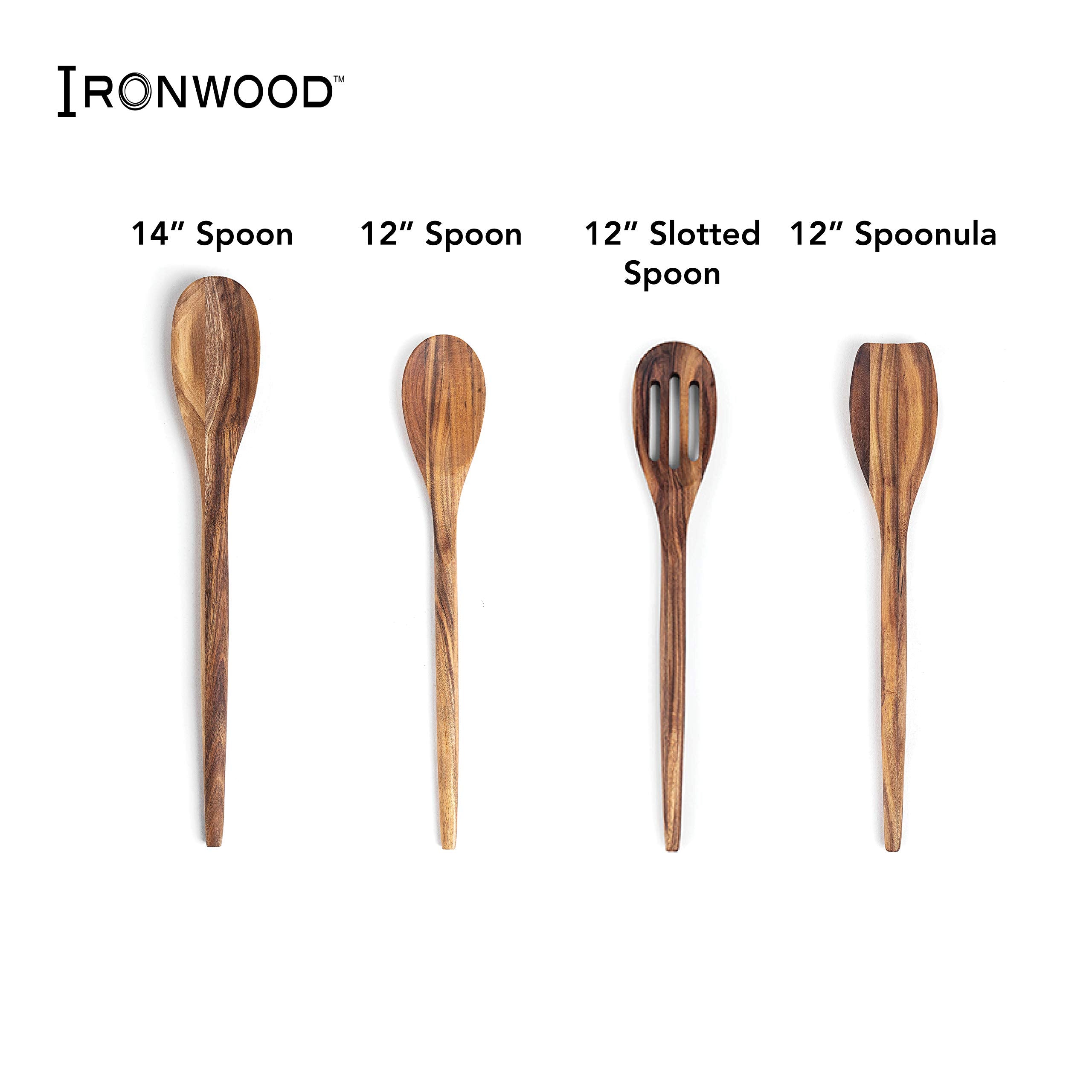 Ironwood Gourmet Acacia Wood Wooden Spatula, 12''