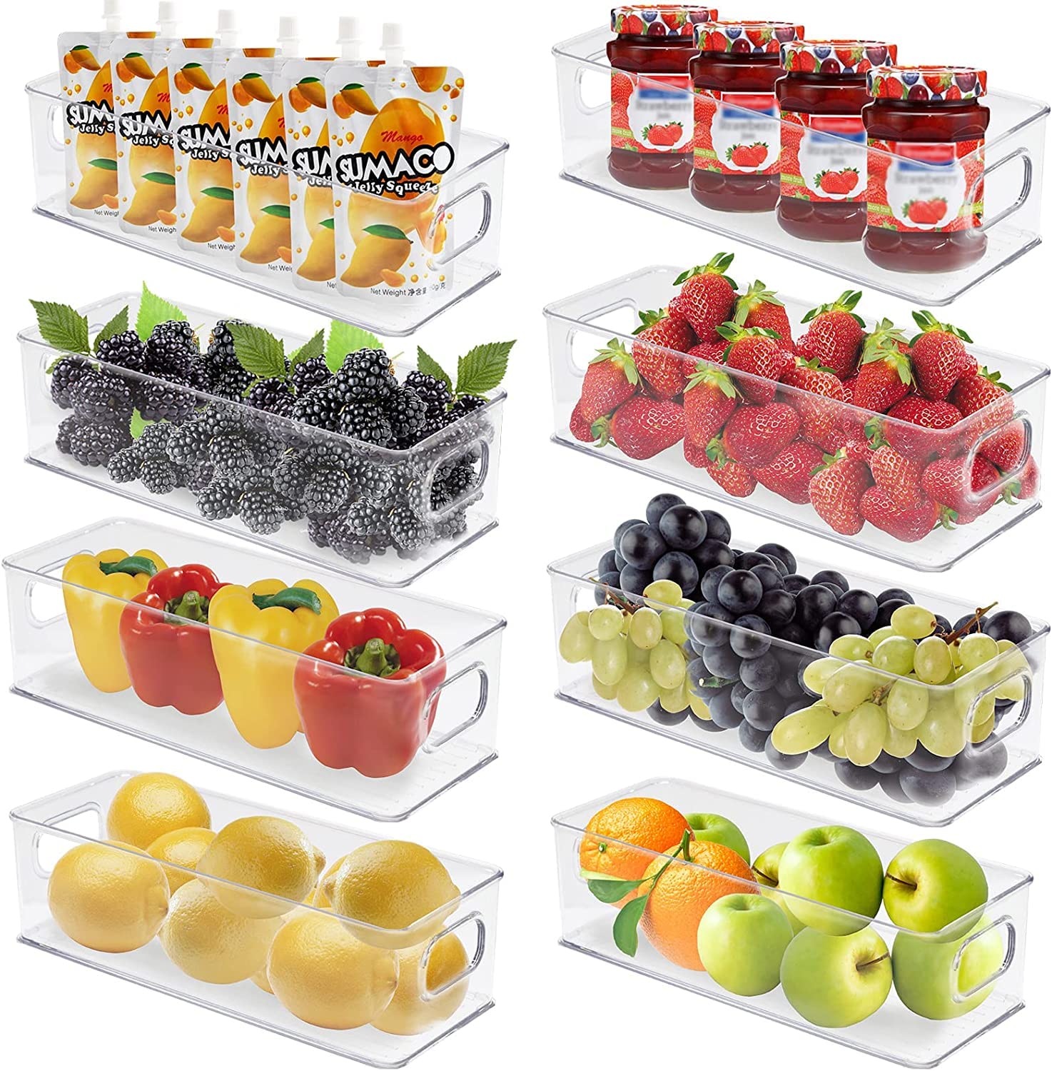 Snazzy Refrigerator Pantry Organizers Stackable Fridge Organizer Bins Food Storage For Freezers, Kitchen, Countertop And Cabinet
