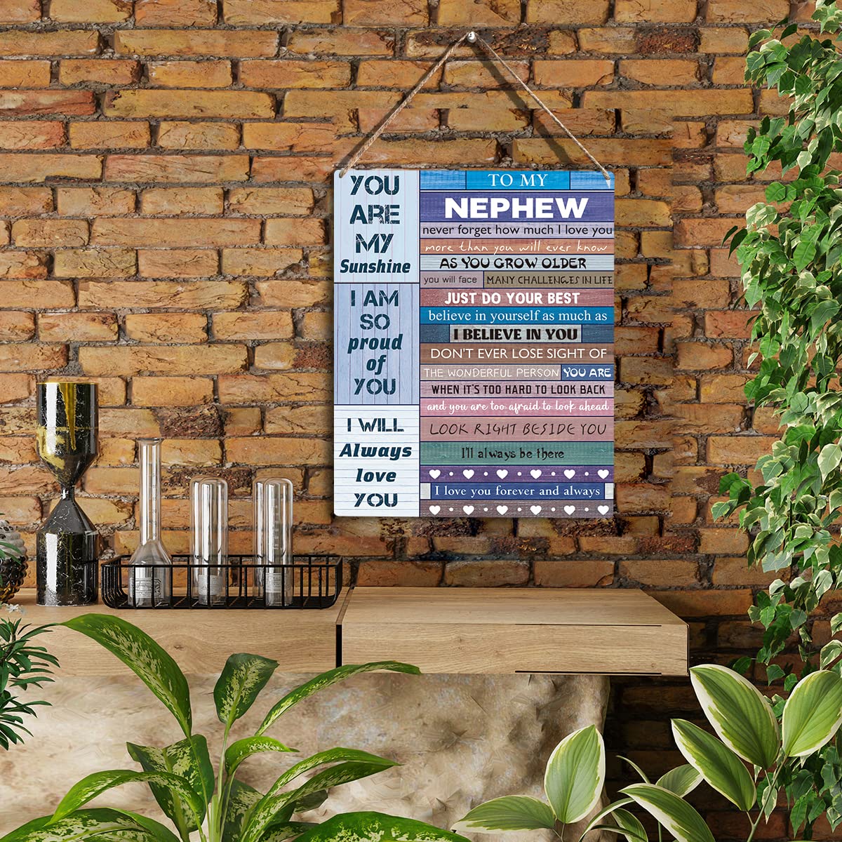 Nephew Gifts from Auntie Inspirational Quotes Wall Art Gifts To My Nephew Wooden Hanging Sign Wall Art Home Decor Birthday Chris