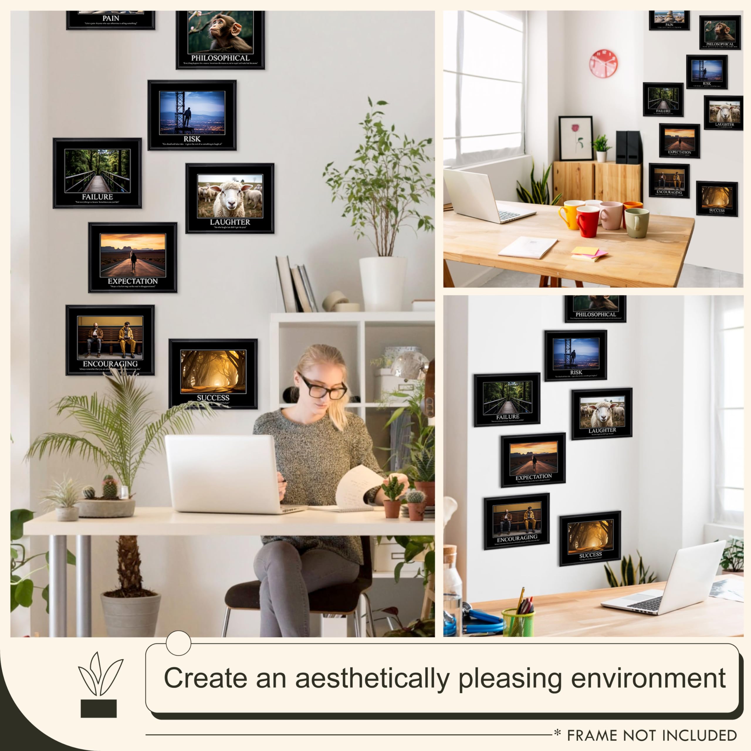 97 Decor Funny Demotivational Poster for Office - Sarcastic Motivational Wall Art Print  Ironic Inspirational Posters  Snarky Quotes Picture Demotivational Gifts for Colleagues (10x8 UNFRAMED)