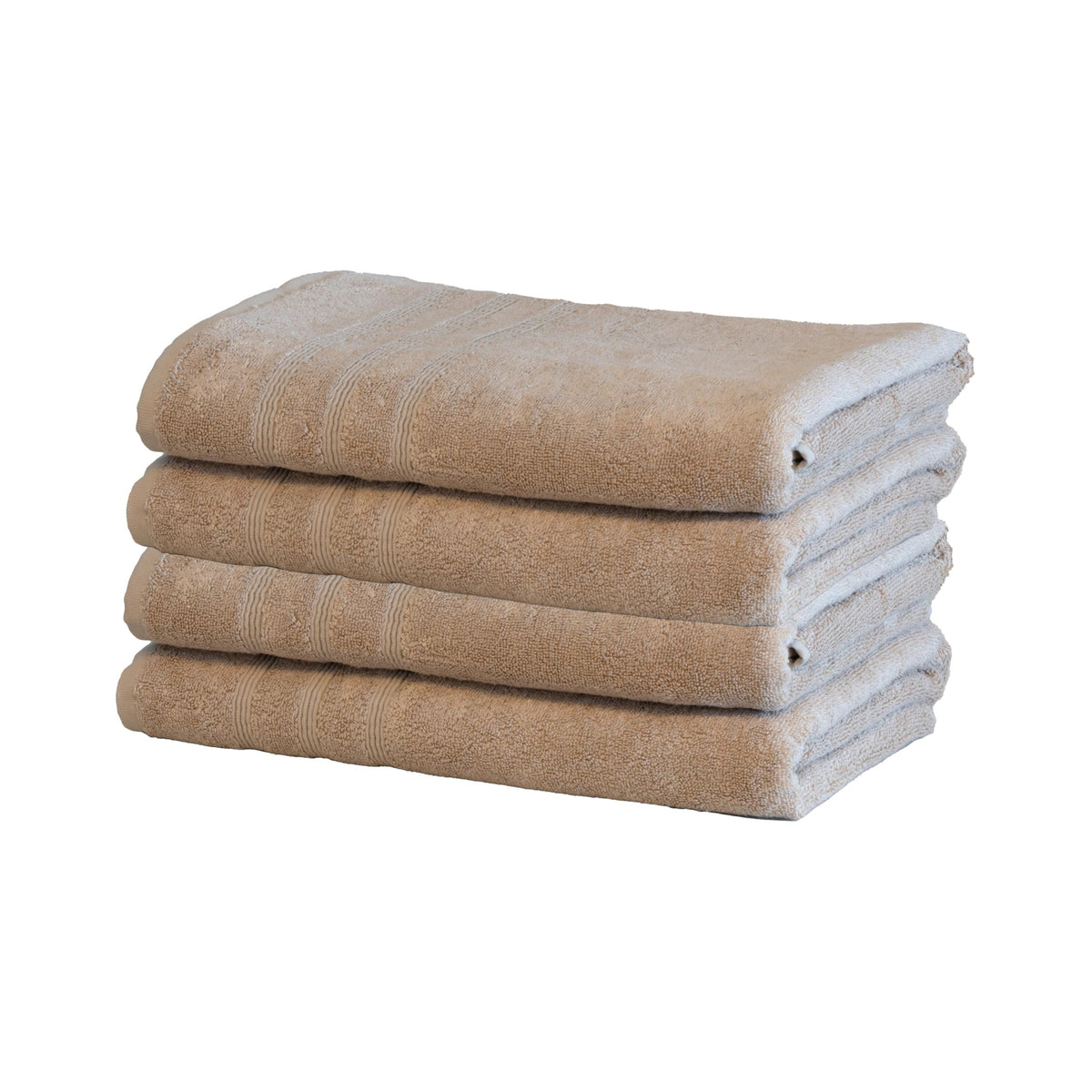 Mosobam Luxury Turkish Set Of 4 Bath Towels 30X58 Light Taupe Oversize 700 Gsm Bamboo Viscose & Aegean Turkish Combed Cotton