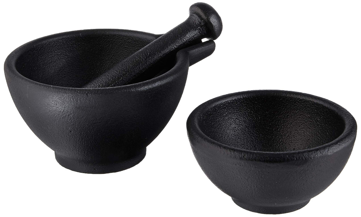 Zassenhaus 3-Piece Mortar And Pestle Set, Cast Iron Grinder Set For Spices And Seeds, Large, 3-Inch