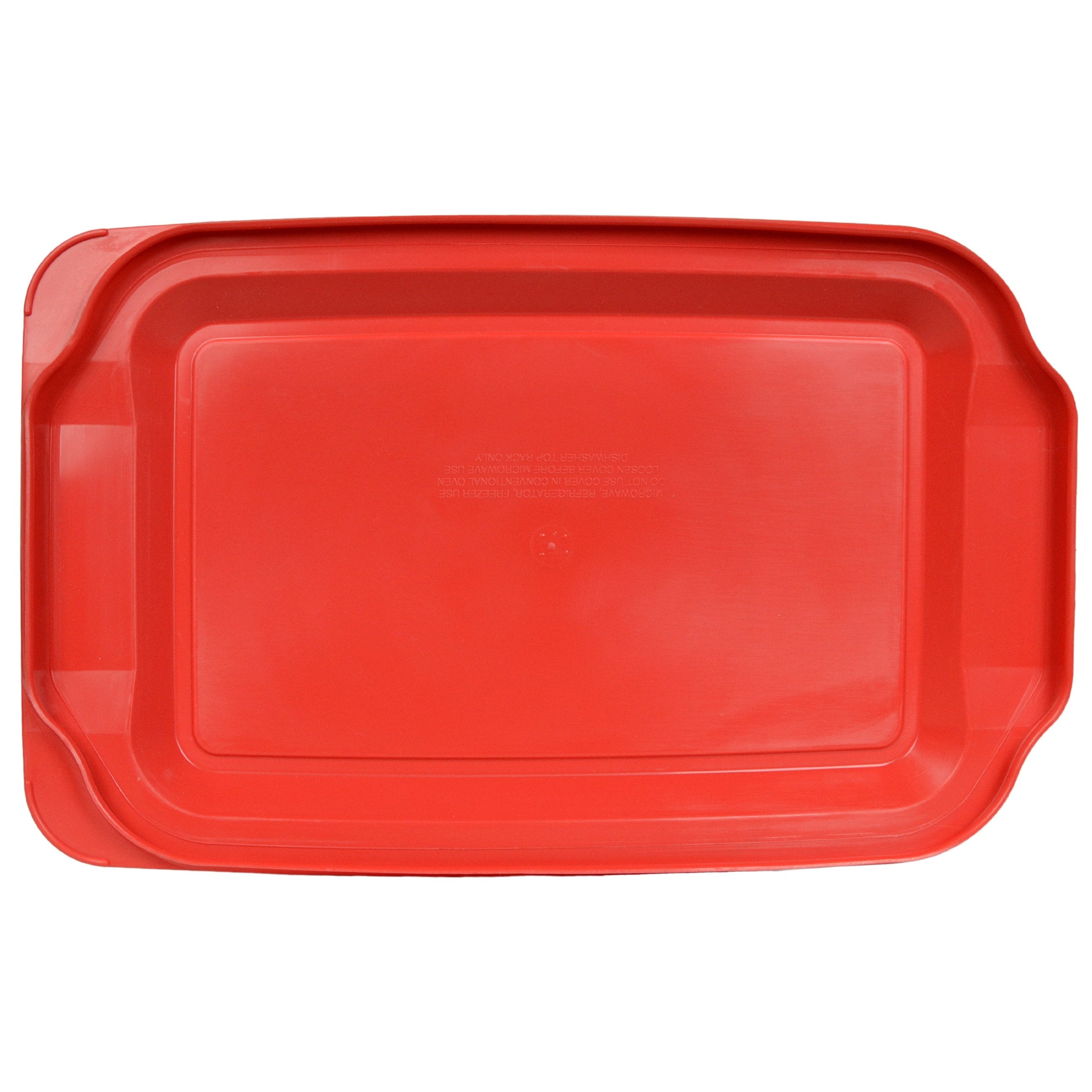 Pyrex 233-Pc 3Qt Red Food Storage Replacement Lid (2-Pack)