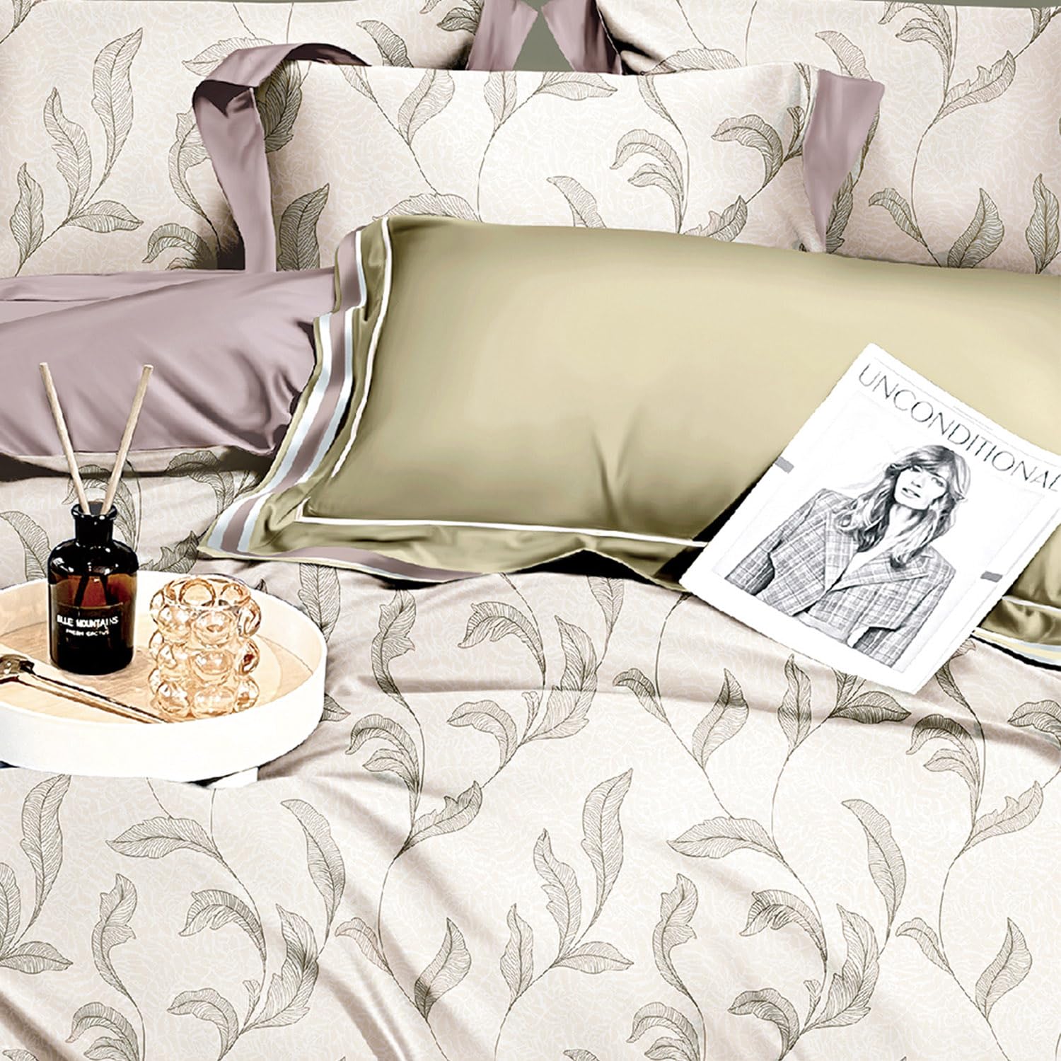 Spread Spain Four Seasons Cotton 350 Tc Double Bed Super King Size Printed Bedsheet With 2 Pillow Covers(Size-108 X 108 Inches)|