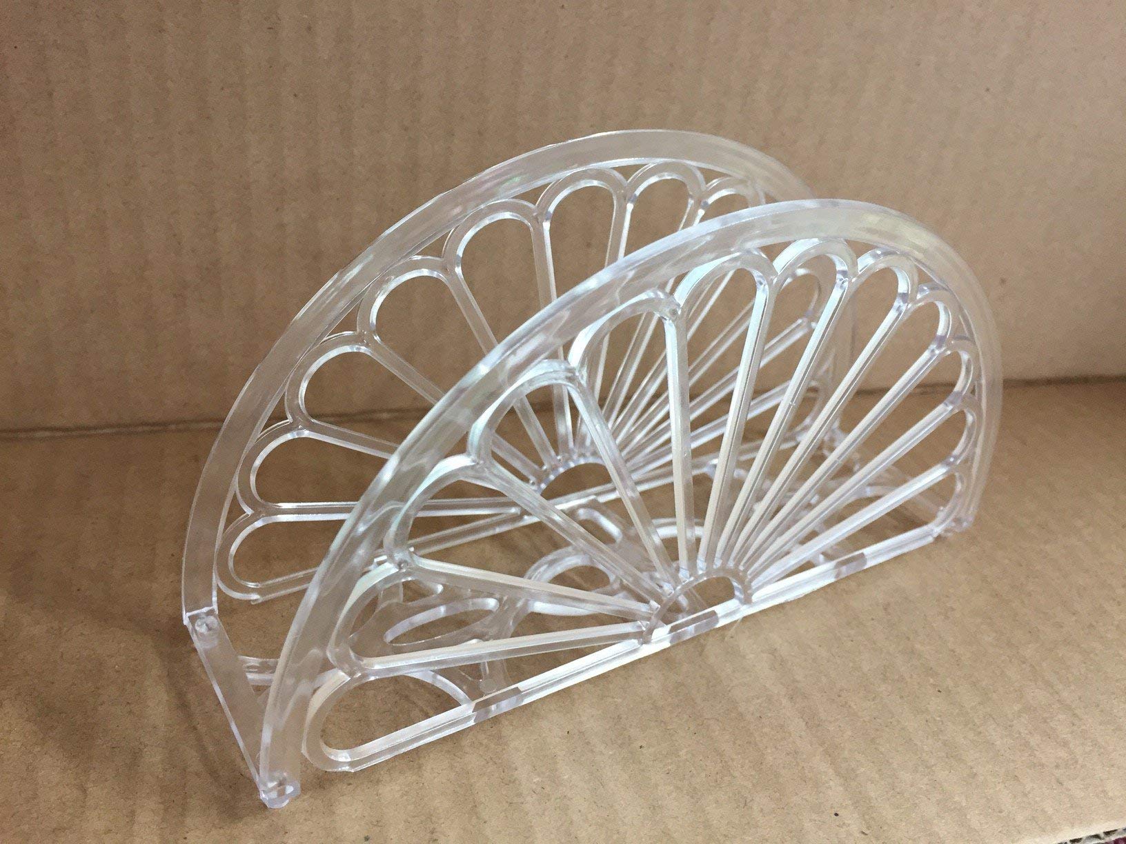 7'' Napkin Holder - Fan Design 12 Pieces / Clear