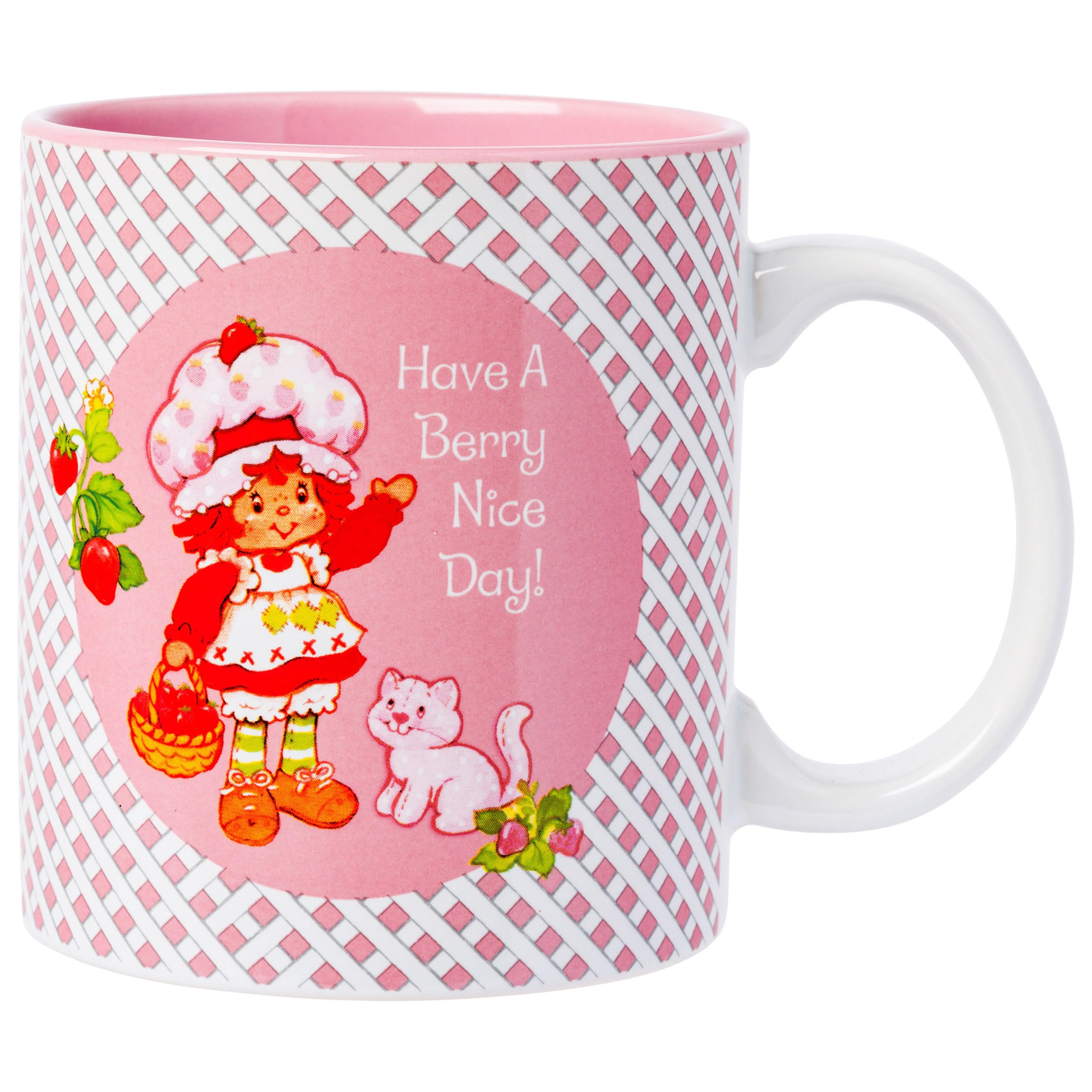 Silver Buffalo Strawberry Shortcake and Custard Have a Berry Nice Day    Ceramic Mug, 20 Ounces