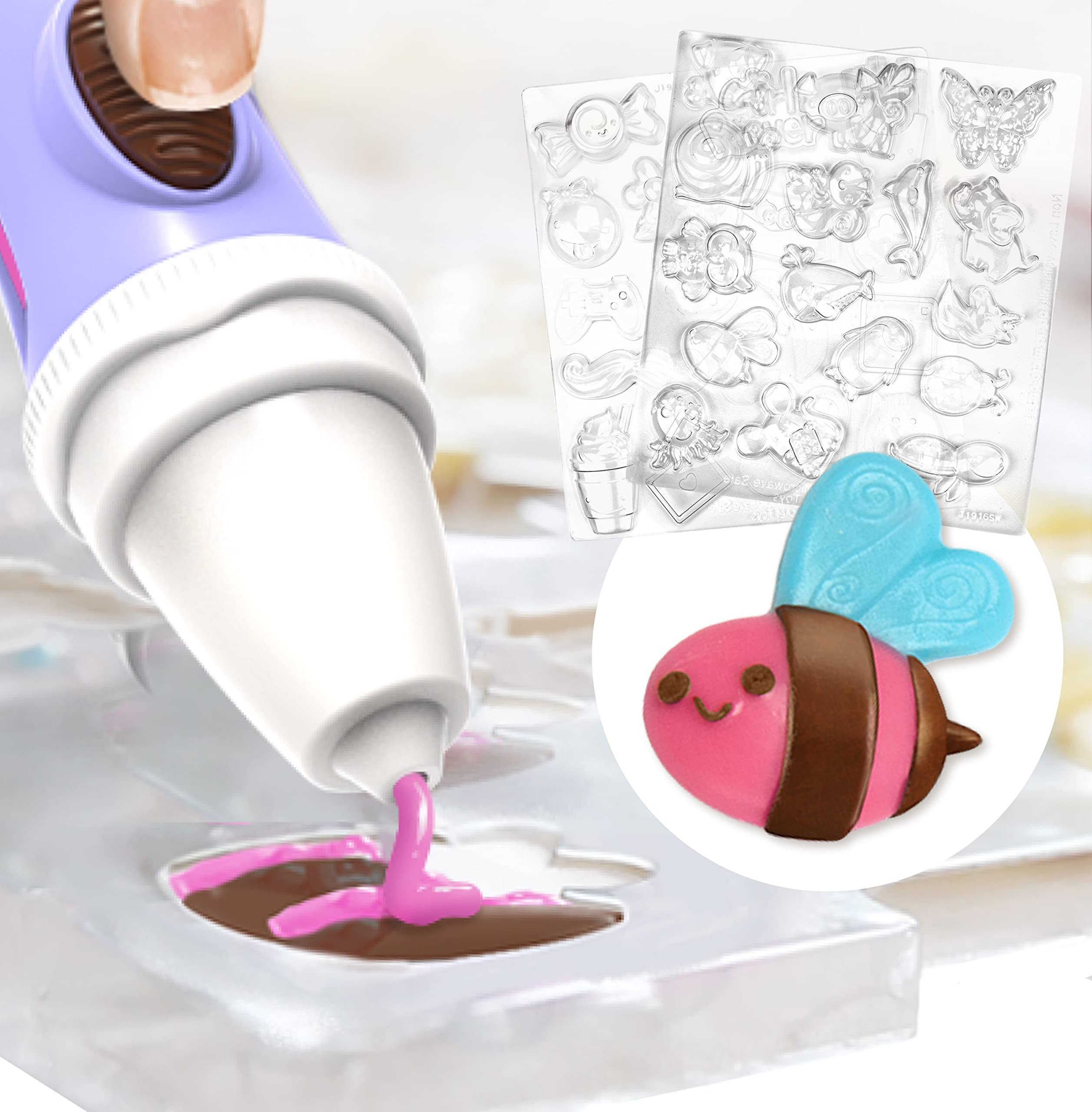 Real Cooking Chocolate Pen Kit with 4 Candy Bars - Kids Crafting & Baking Fun