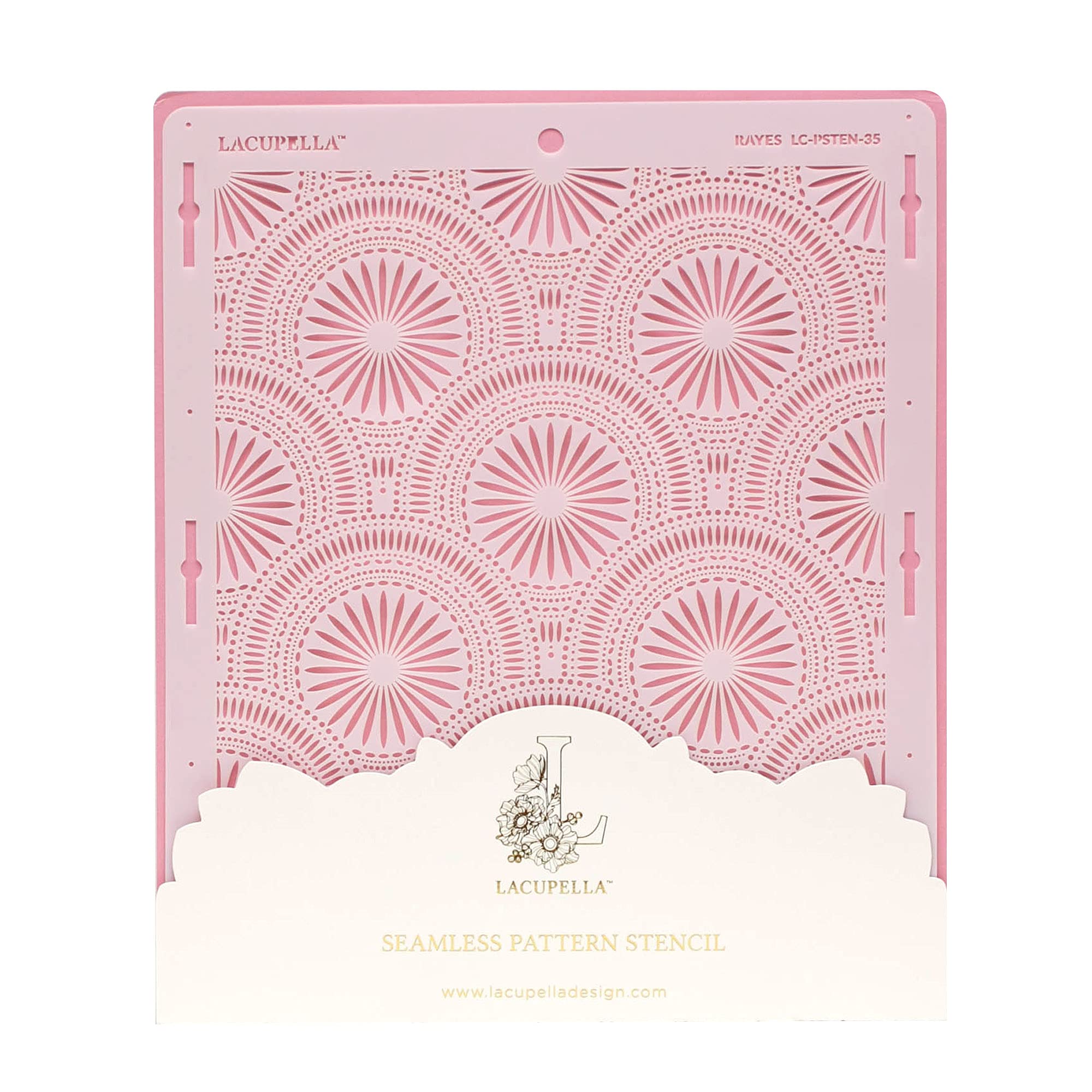 Lacupella Cake Decorating Stencil For Tall Buttercream Cake, Royal Icing, Ganache, Paint, Airbrush (Rayes)