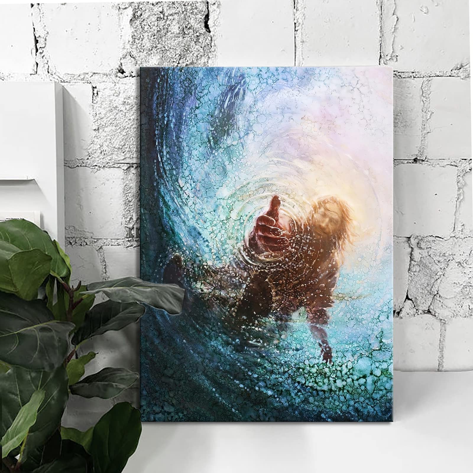 Jesus Christ Canvas Wall Art The Hand Of God Poster Modern Religious Hd Framed Print Painting Picture Artwork For Bedroom Living